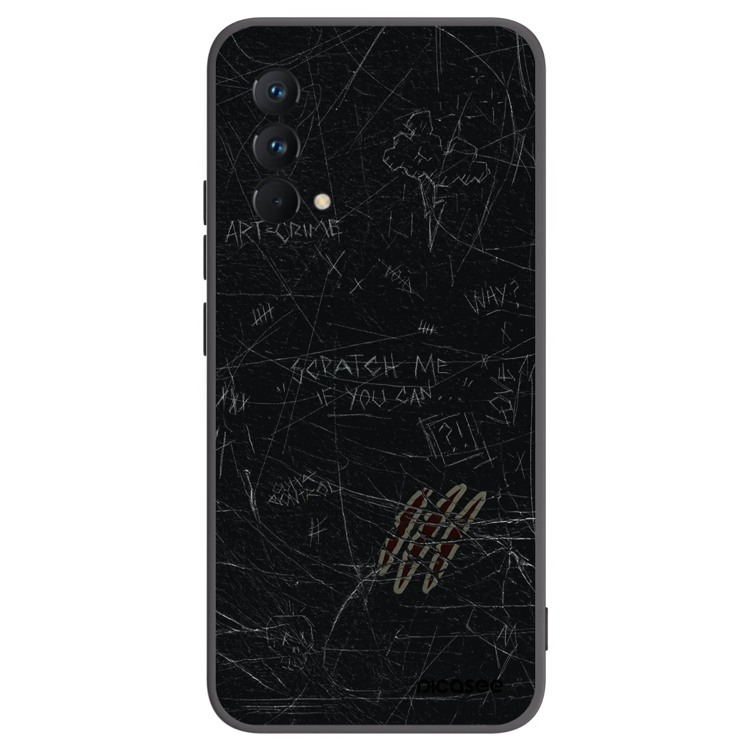 Picasee silikonowe czarne etui na Realme GT Master Edition 5G - SCRATCH