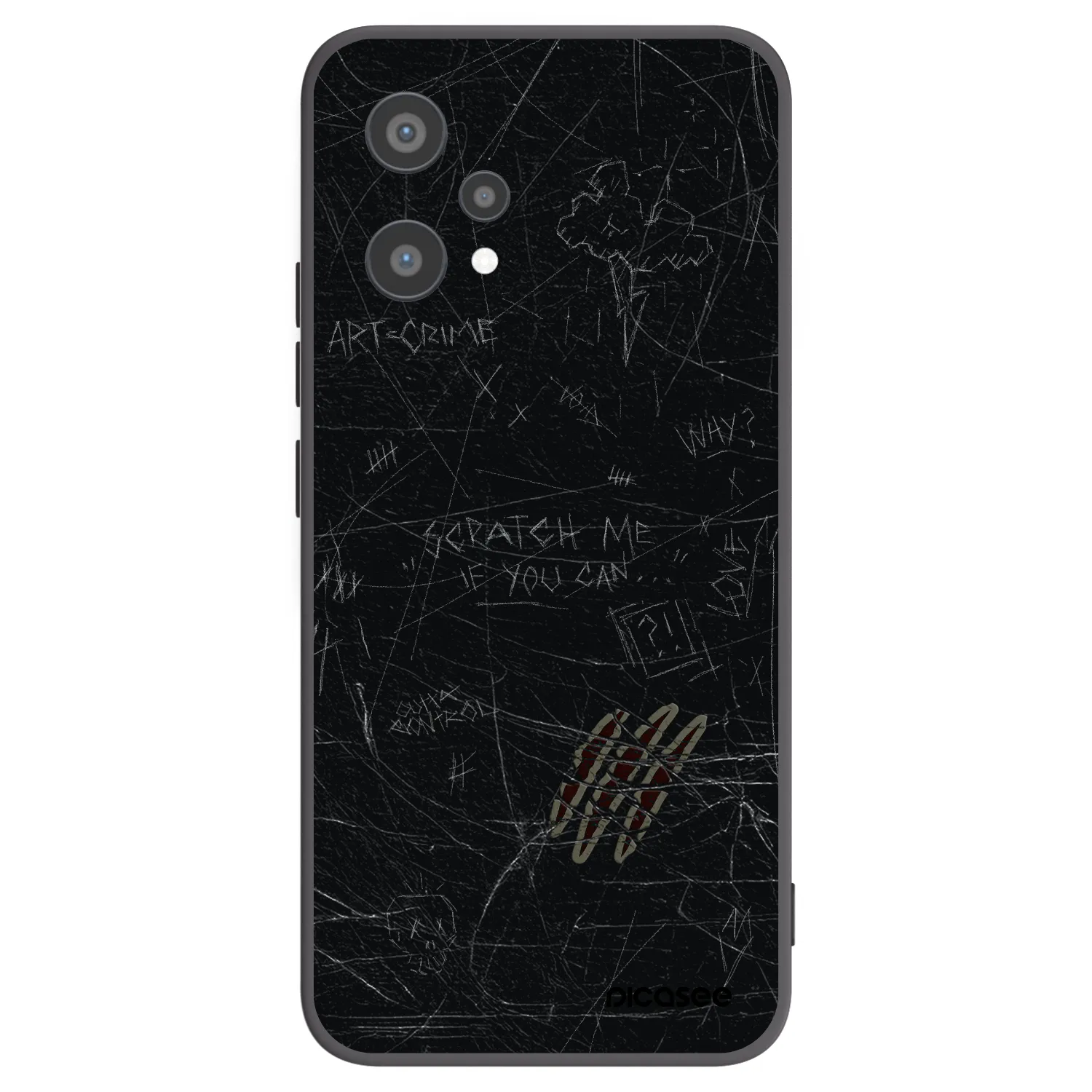 Picasee silikonowe czarne etui na Realme 9 Pro 5G - SCRATCH