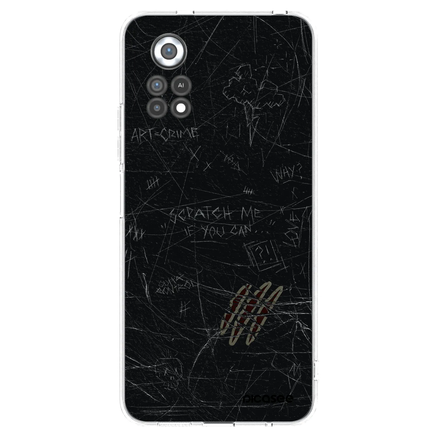 Picasee silikonowe przeźroczyste etui na Xiaomi Poco X4 Pro 5G - SCRATCH