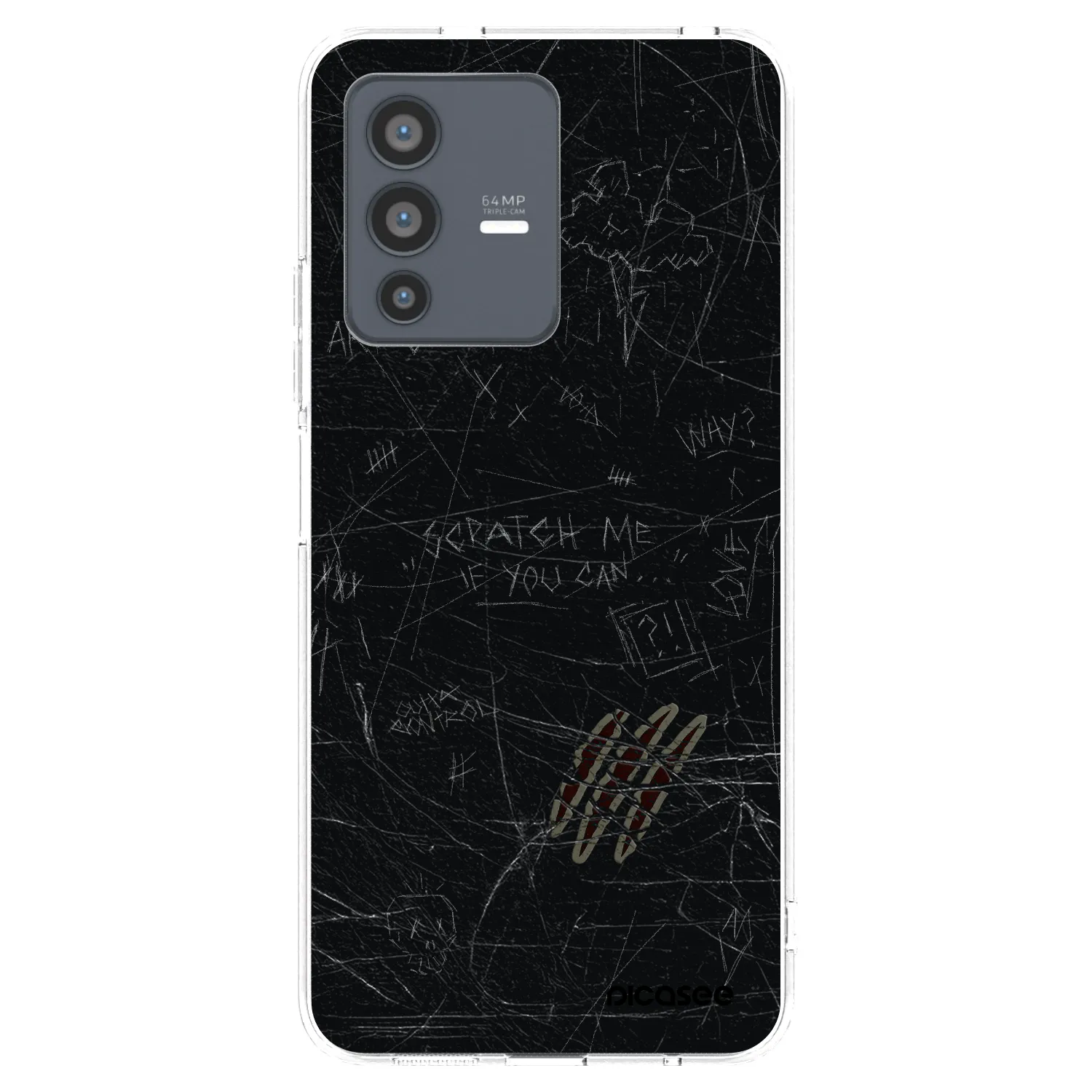 Picasee silikonowe przeźroczyste etui na Vivo V23 5G - SCRATCH