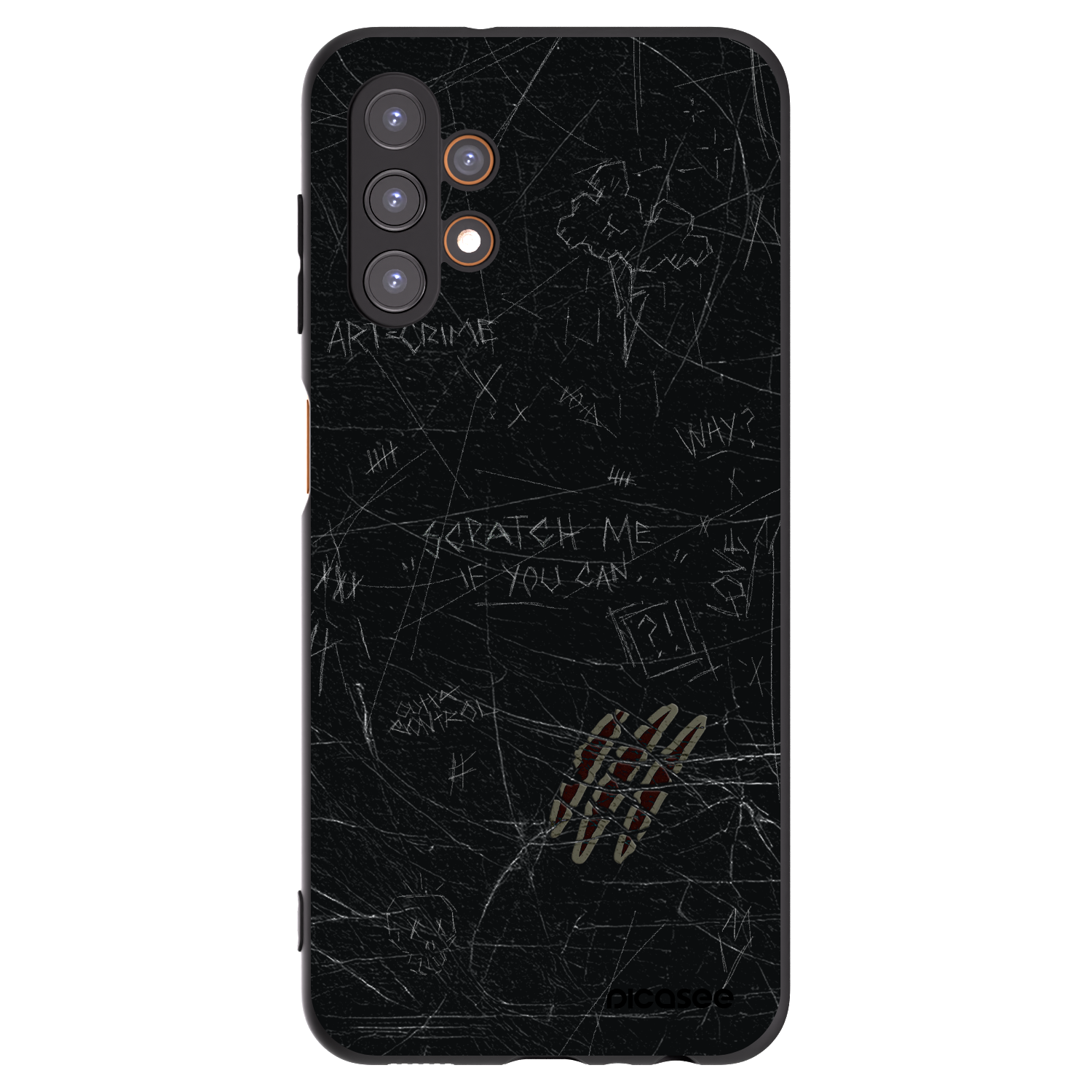 Picasee silikonowe czarne etui na Samsung Galaxy A13 4G A135 - SCRATCH