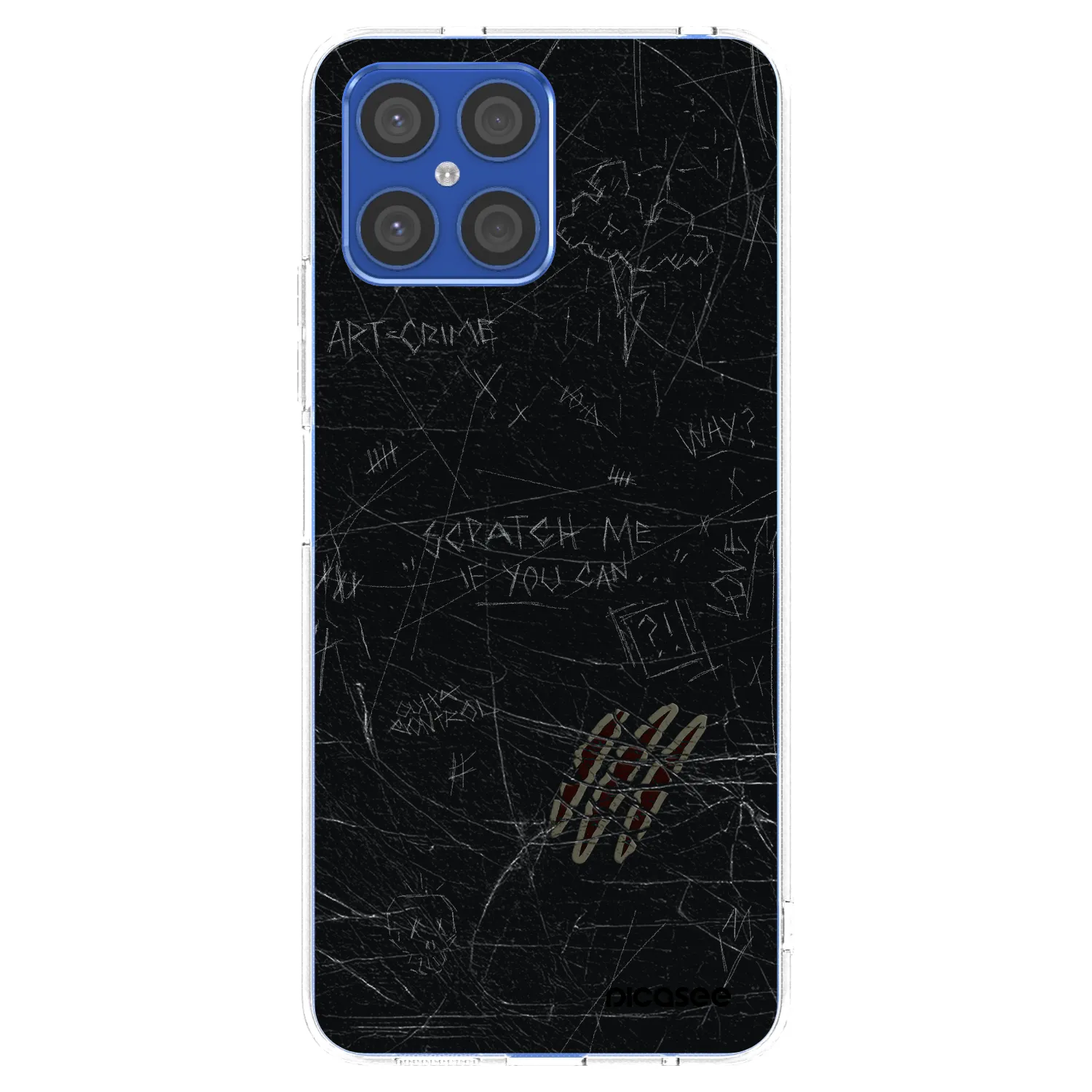 Picasee silikonowe przeźroczyste etui na Honor X8 4G - SCRATCH