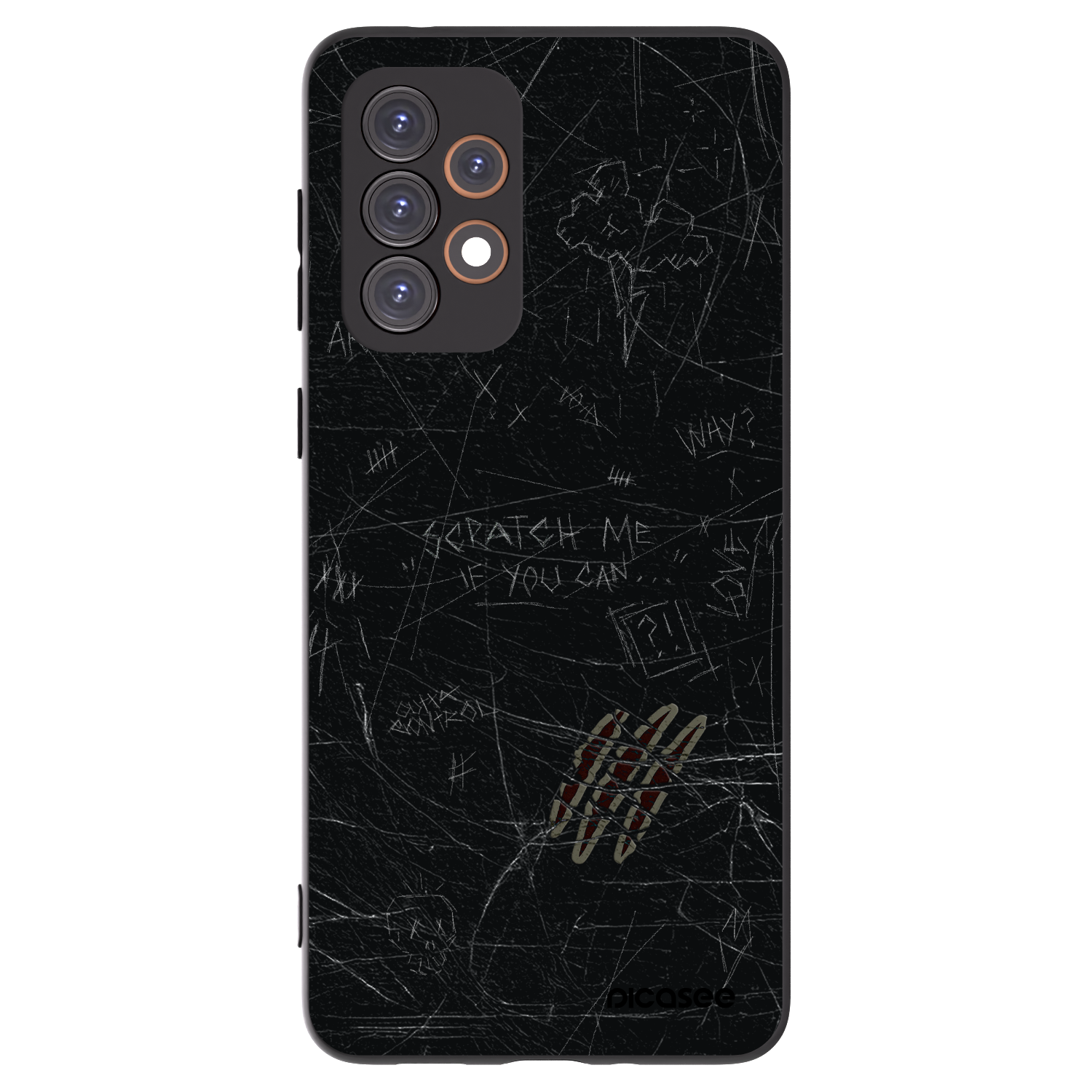 Picasee silikonowe czarne etui na Samsung Galaxy A33 5G A336 - SCRATCH