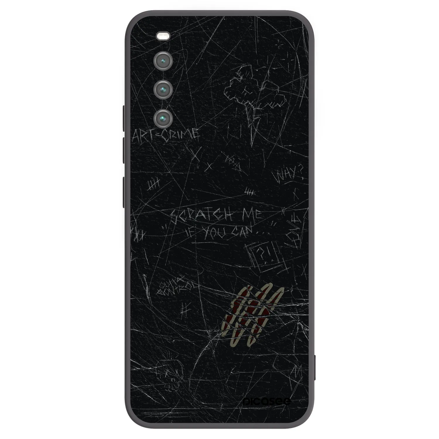 Picasee silikonowe czarne etui na Sony Xperia 10 IV 5G - SCRATCH