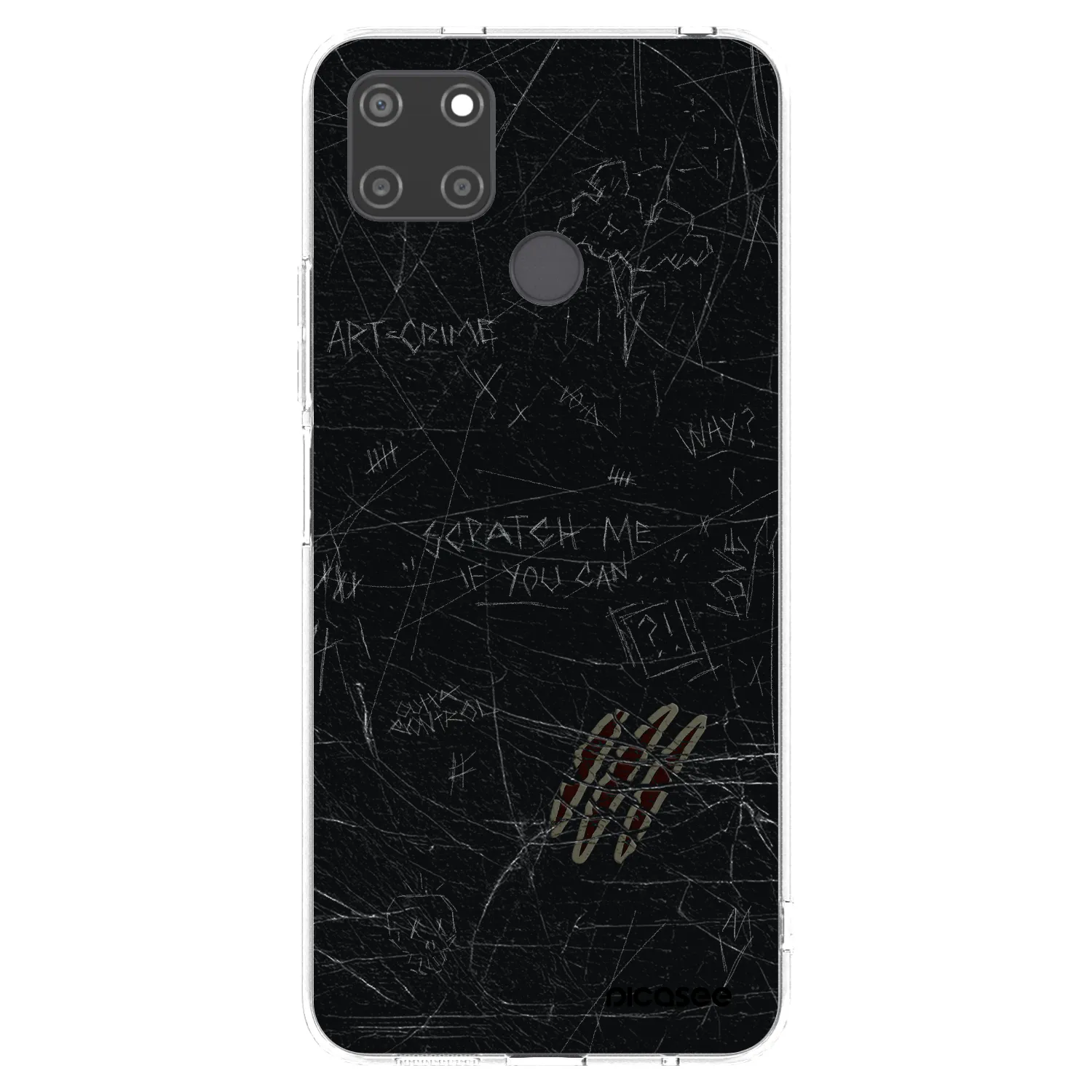 Picasee silikonowe przeźroczyste etui na Realme C21Y - SCRATCH