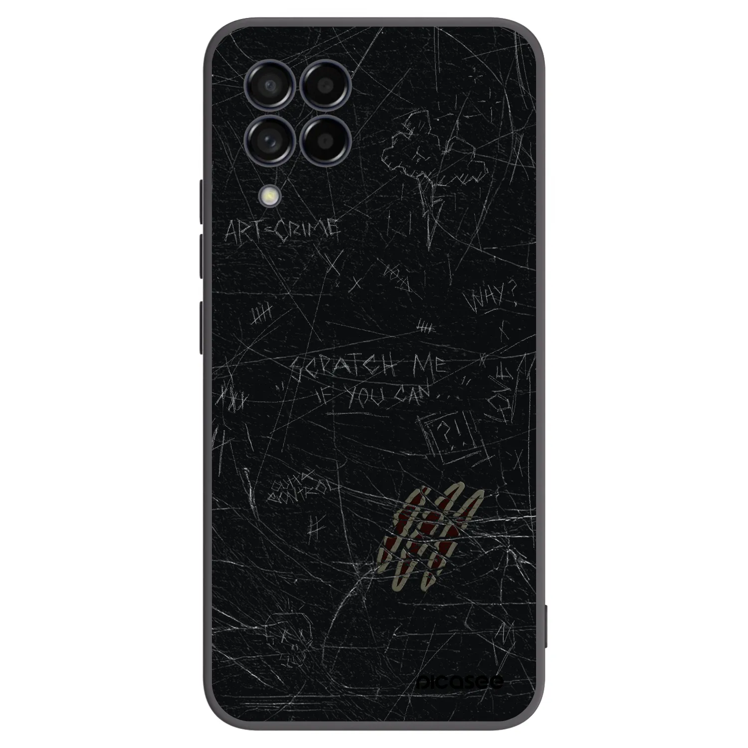 Picasee silikonowe czarne etui na Samsung Galaxy M53 5G - SCRATCH