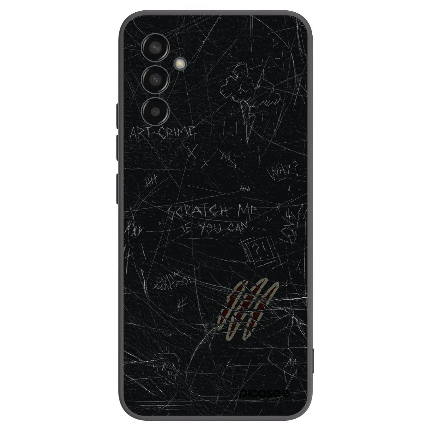 Picasee silikonowe czarne etui na Samsung Galaxy M13 M135F - SCRATCH