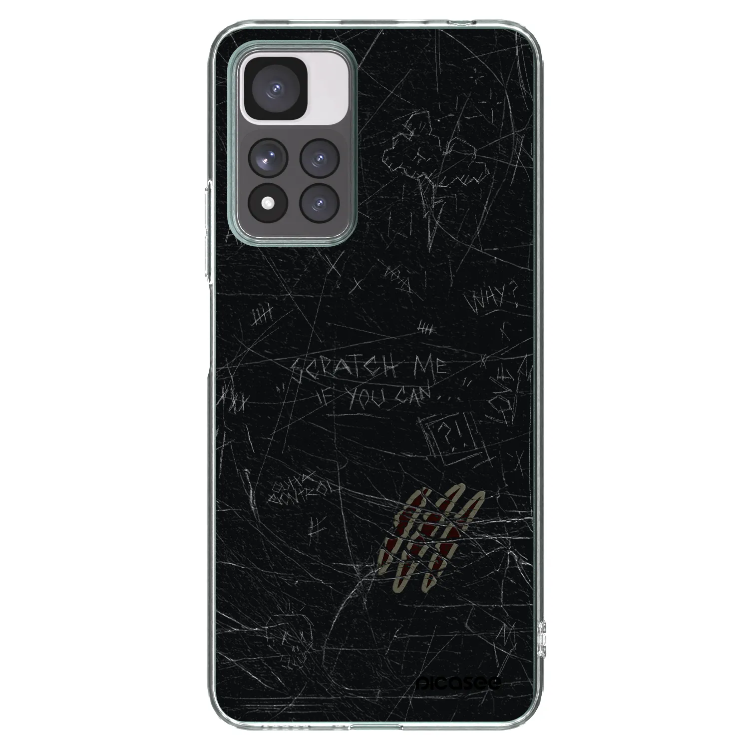 Picasee silikonowe przeźroczyste etui na Xiaomi Redmi Note 11 Pro+ 5G - SCRATCH
