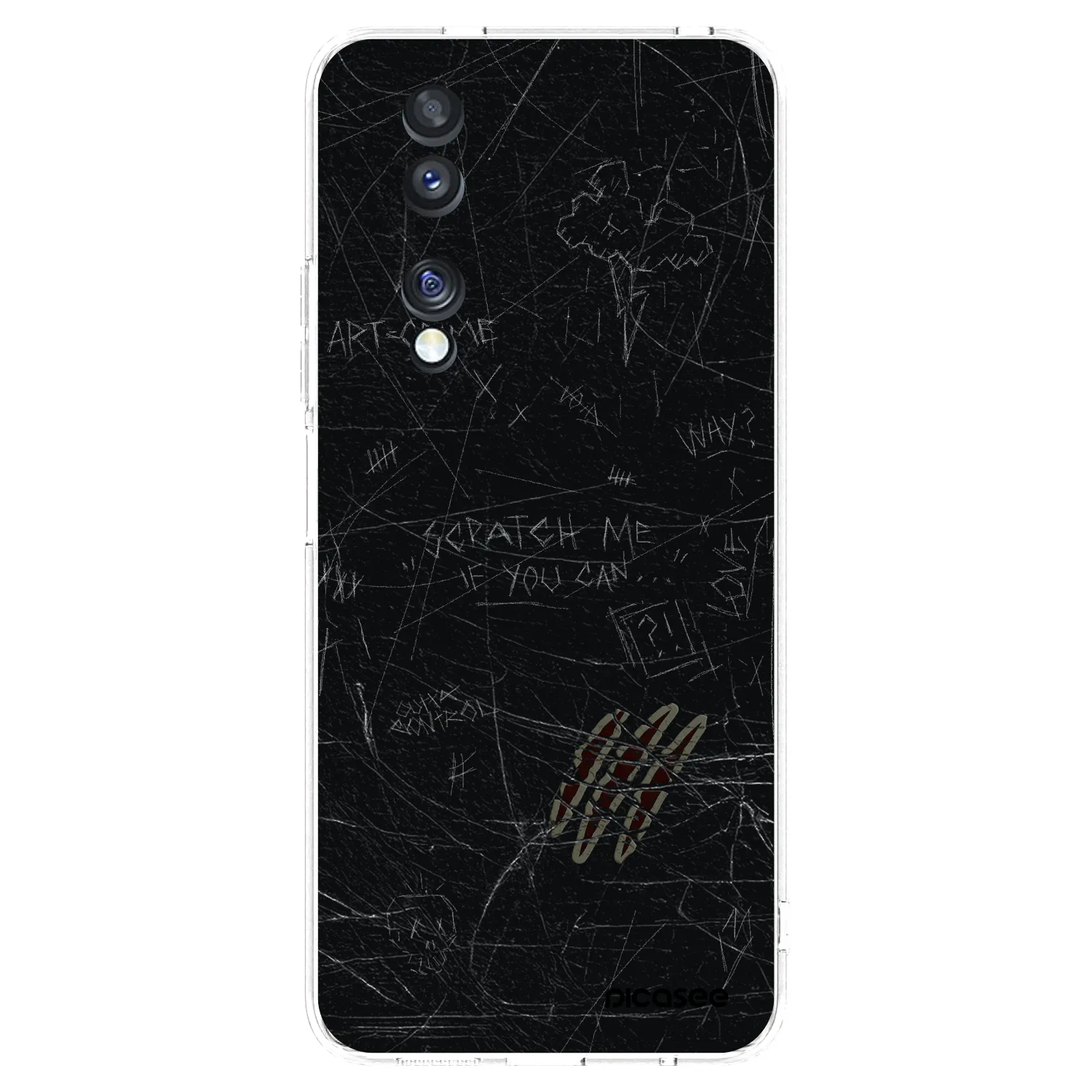 Picasee silikonowe przeźroczyste etui na Honor 70 - SCRATCH