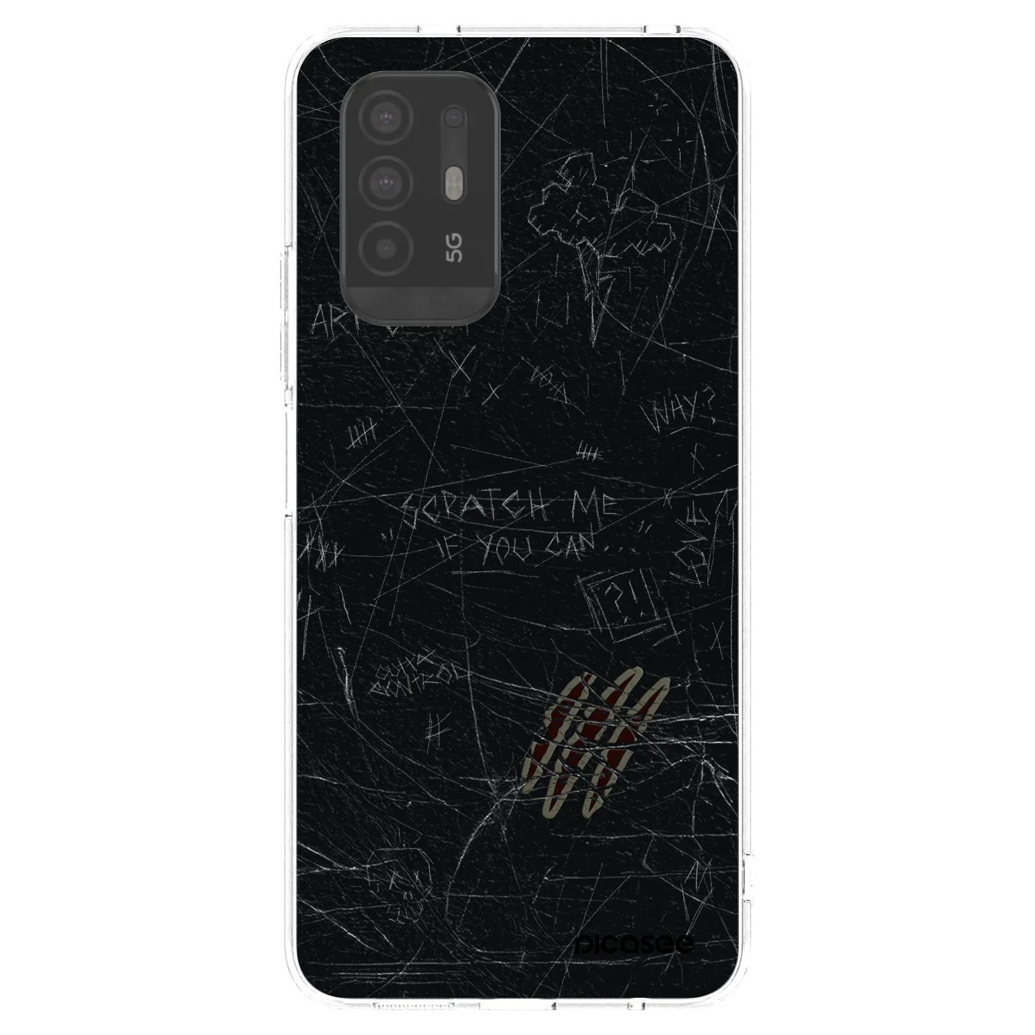 Picasee silikonowe przeźroczyste etui na OPPO A94 5G - SCRATCH