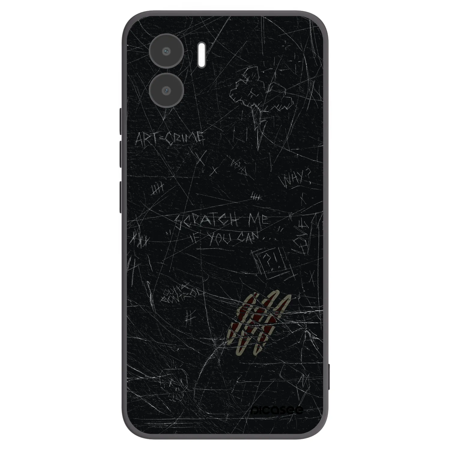Picasee silikonowe czarne etui na Xiaomi Redmi A1 - SCRATCH