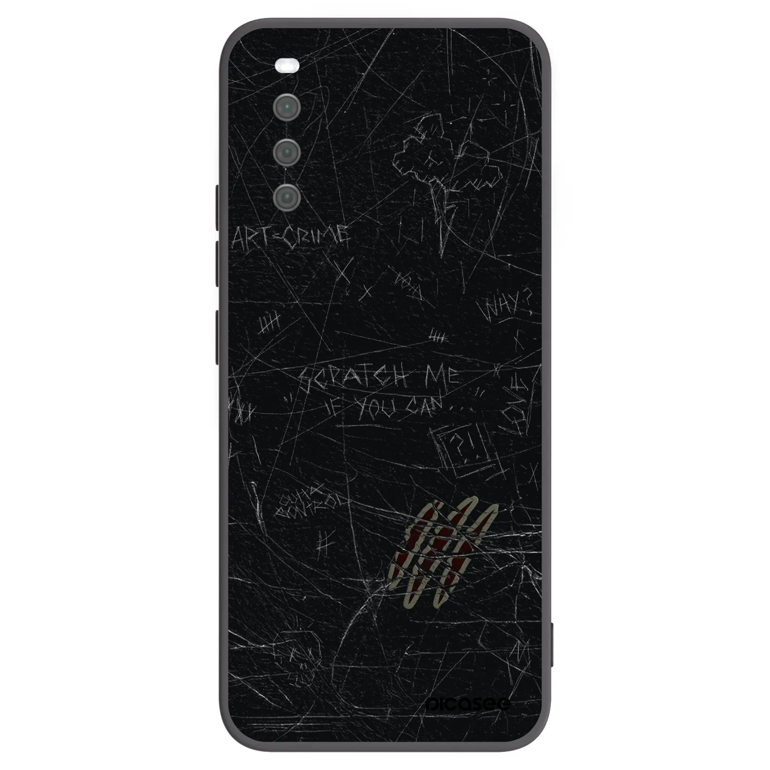 Picasee silikonowe czarne etui na Sony Xperia 10 III - SCRATCH