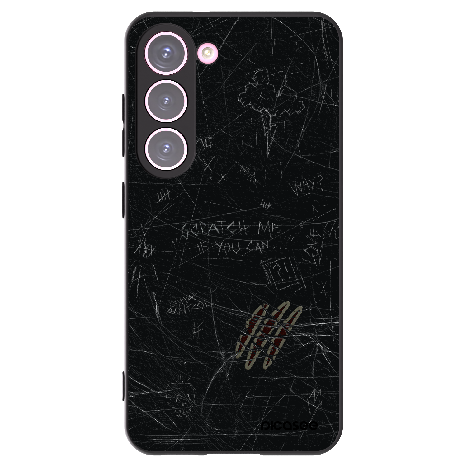 Picasee silikonowe czarne etui na Samsung Galaxy S23 5G - SCRATCH