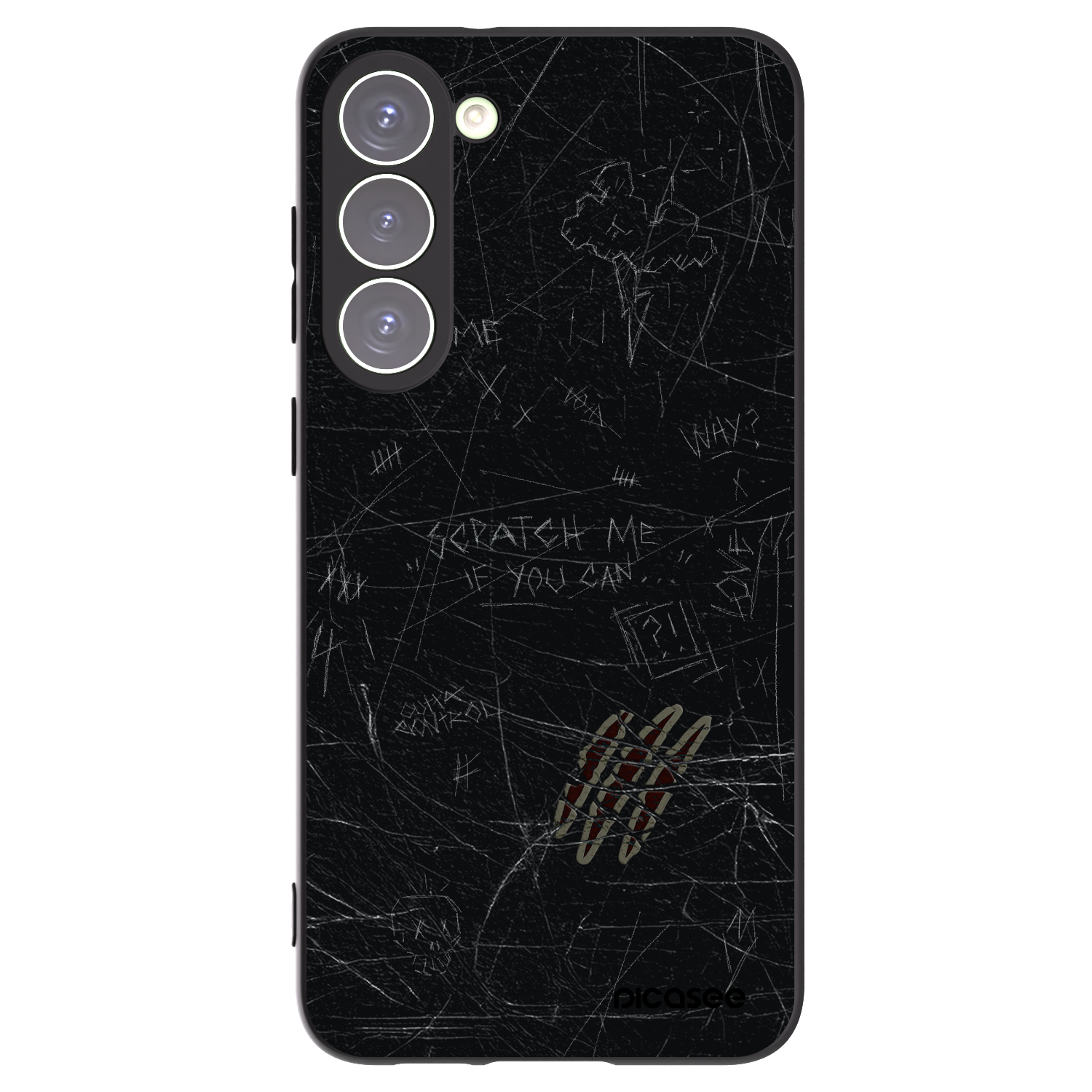 Picasee silikonowe czarne etui na Samsung Galaxy S23+ 5G - SCRATCH