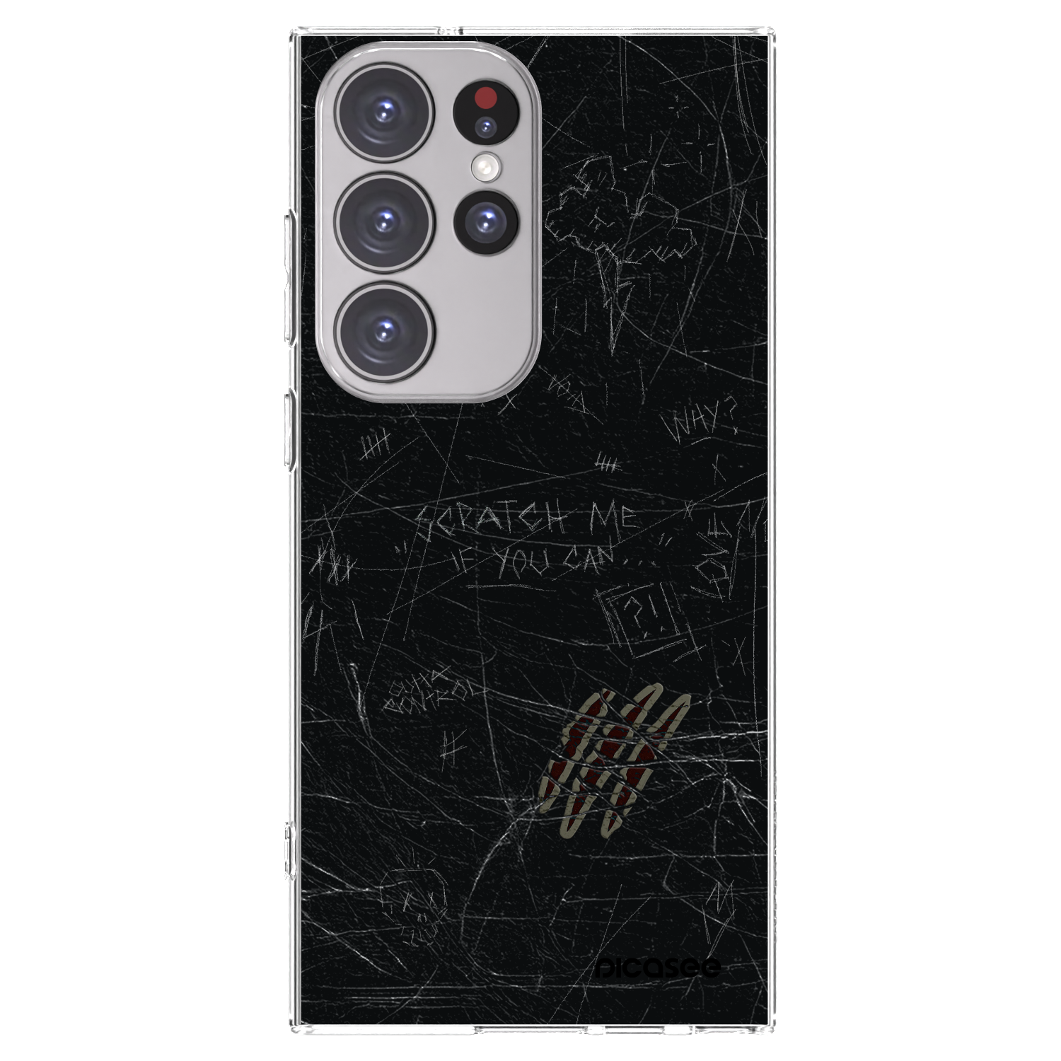 Picasee silikonowe przeźroczyste etui na Samsung Galaxy S23 Ultra 5G - SCRATCH