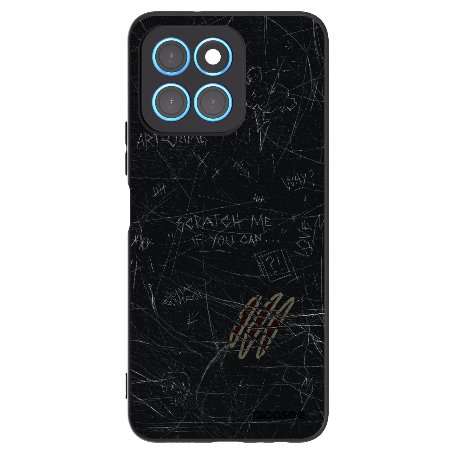 Picasee silikonowe czarne etui na Honor X6 - SCRATCH
