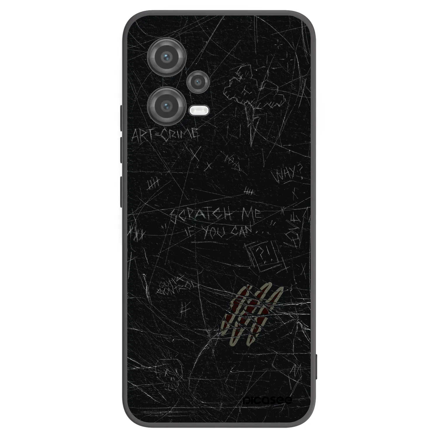 Picasee silikonowe czarne etui na Xiaomi Poco X5 - SCRATCH