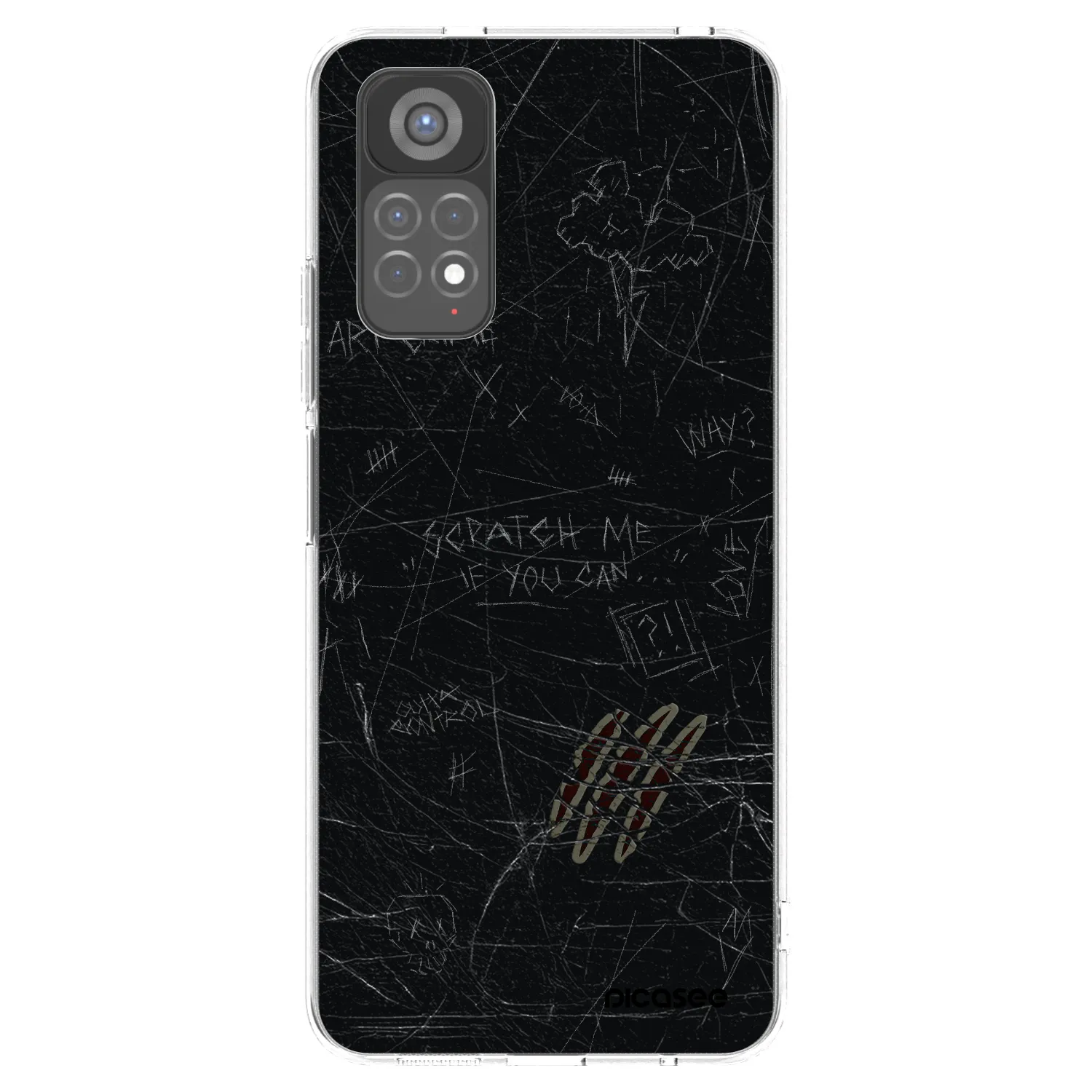 Picasee silikonowe przeźroczyste etui na Xiaomi Redmi Note 11S 5G - SCRATCH