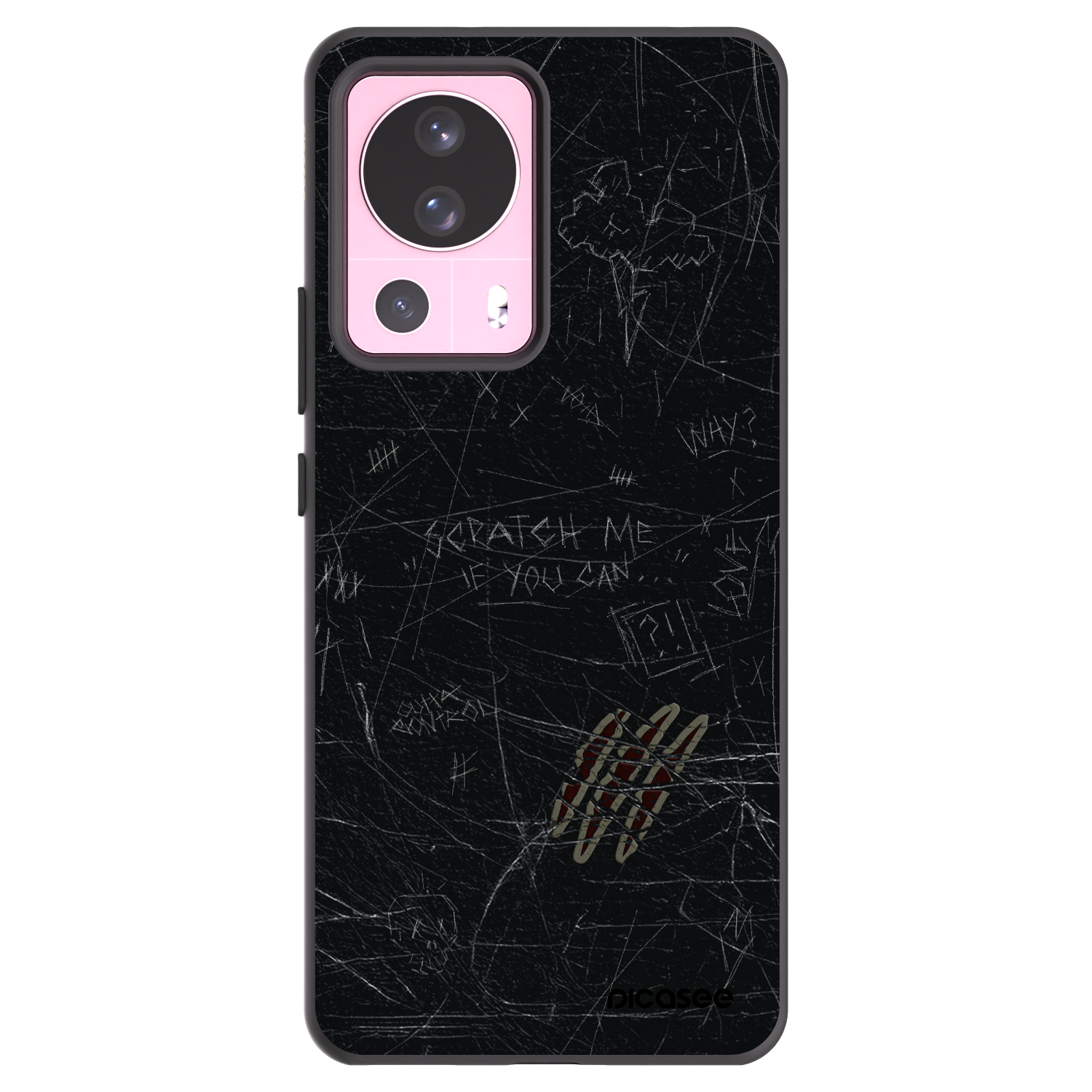 Picasee silikonowe czarne etui na Xiaomi 13 Lite - SCRATCH