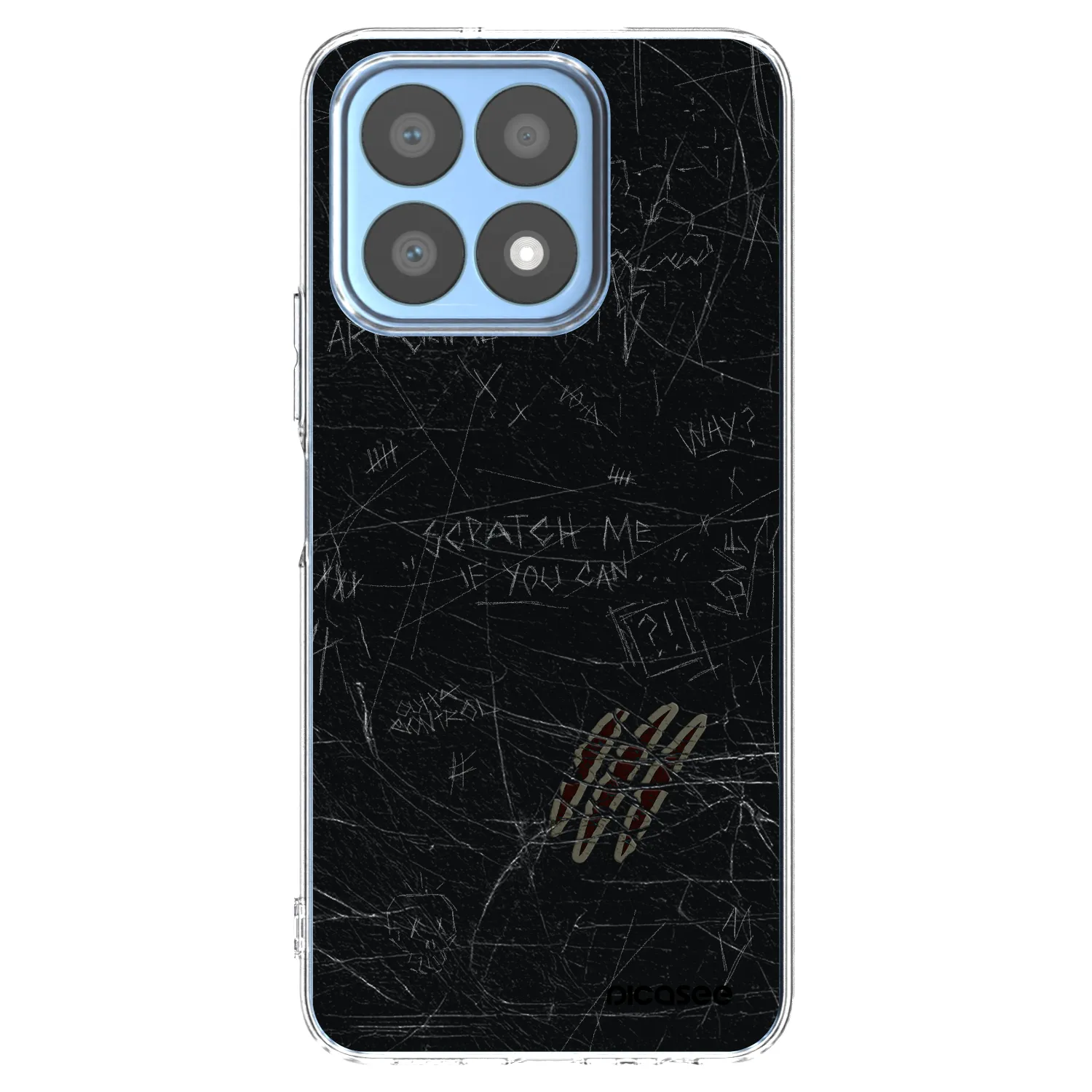 Picasee silikonowe przeźroczyste etui na Honor X8a - SCRATCH
