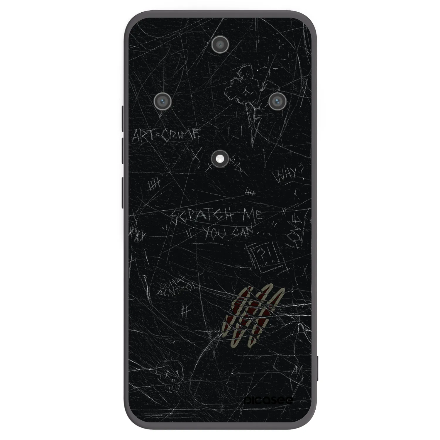 Picasee silikonowe czarne etui na Honor Magic5 Lite 5G - SCRATCH
