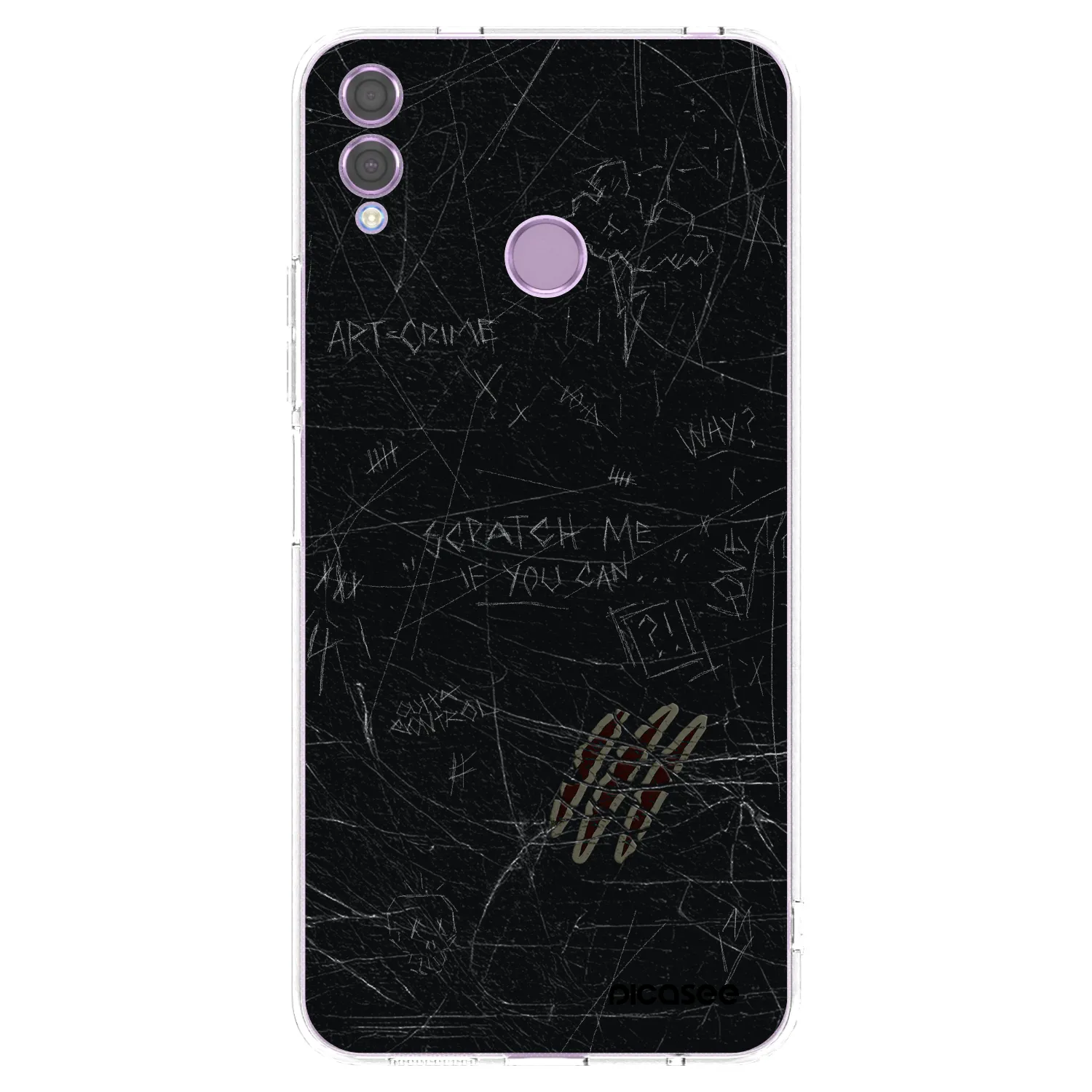 Picasee silikonowe przeźroczyste etui na Honor 8X - SCRATCH