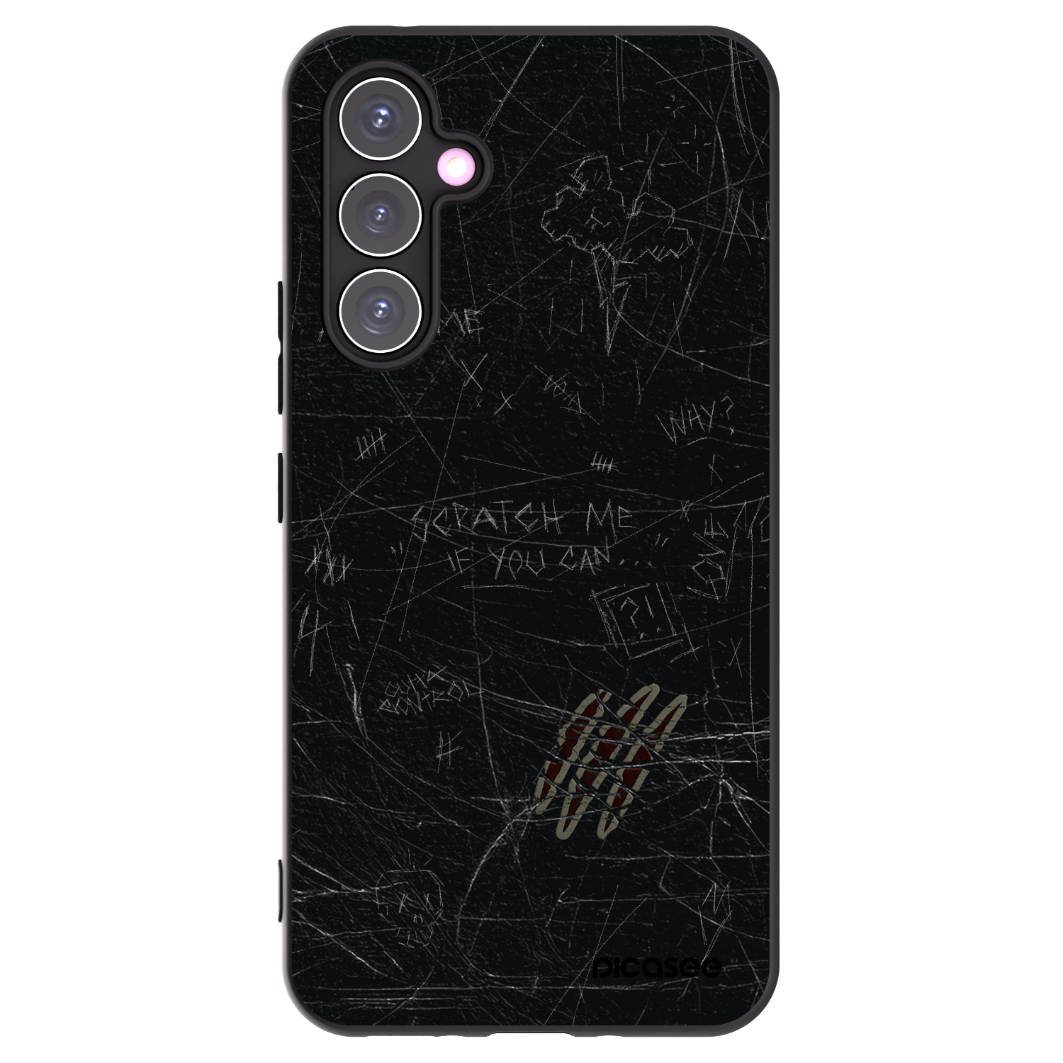 Picasee silikonowe czarne etui na Samsung Galaxy A54 5G A546B - SCRATCH