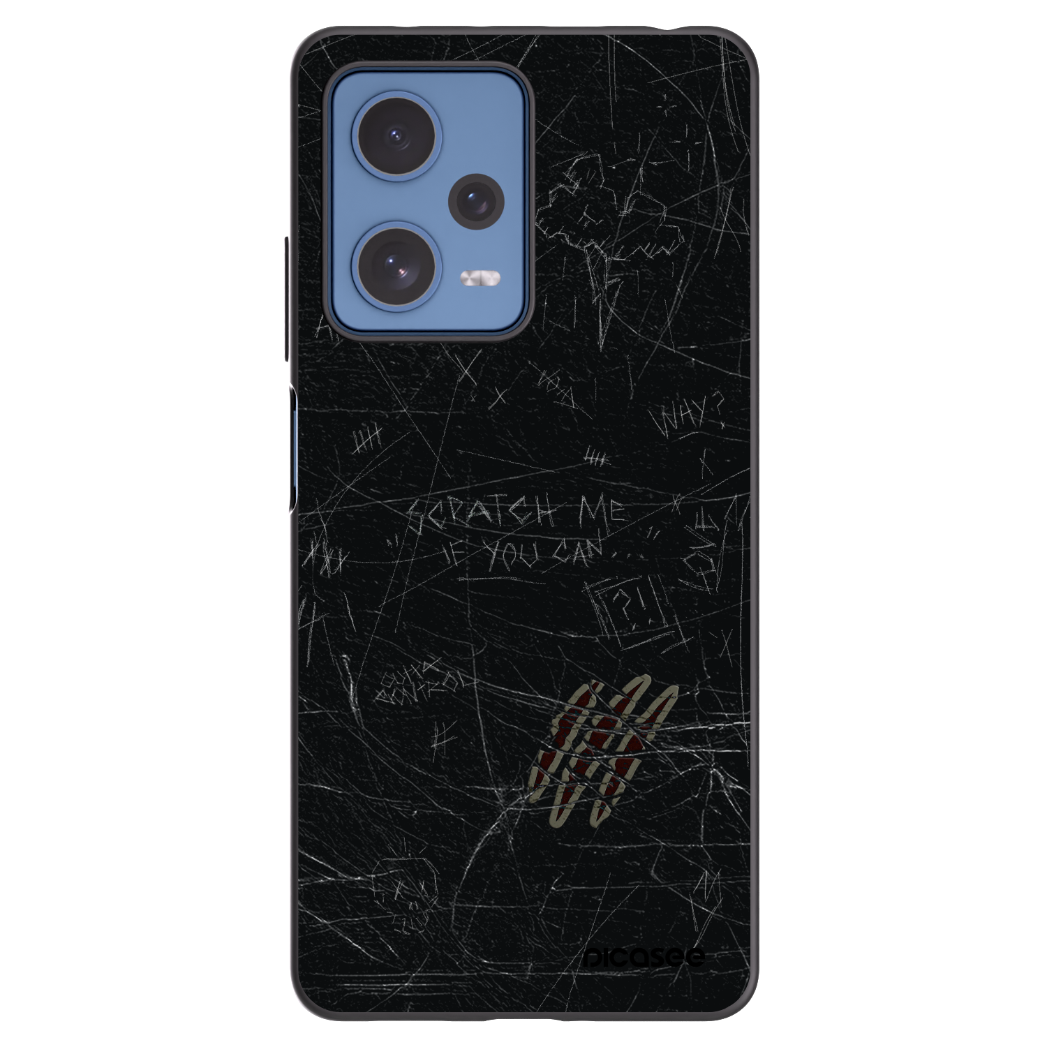 Picasee silikonowe czarne etui na Xiaomi Redmi Note 12 Pro 5G - SCRATCH