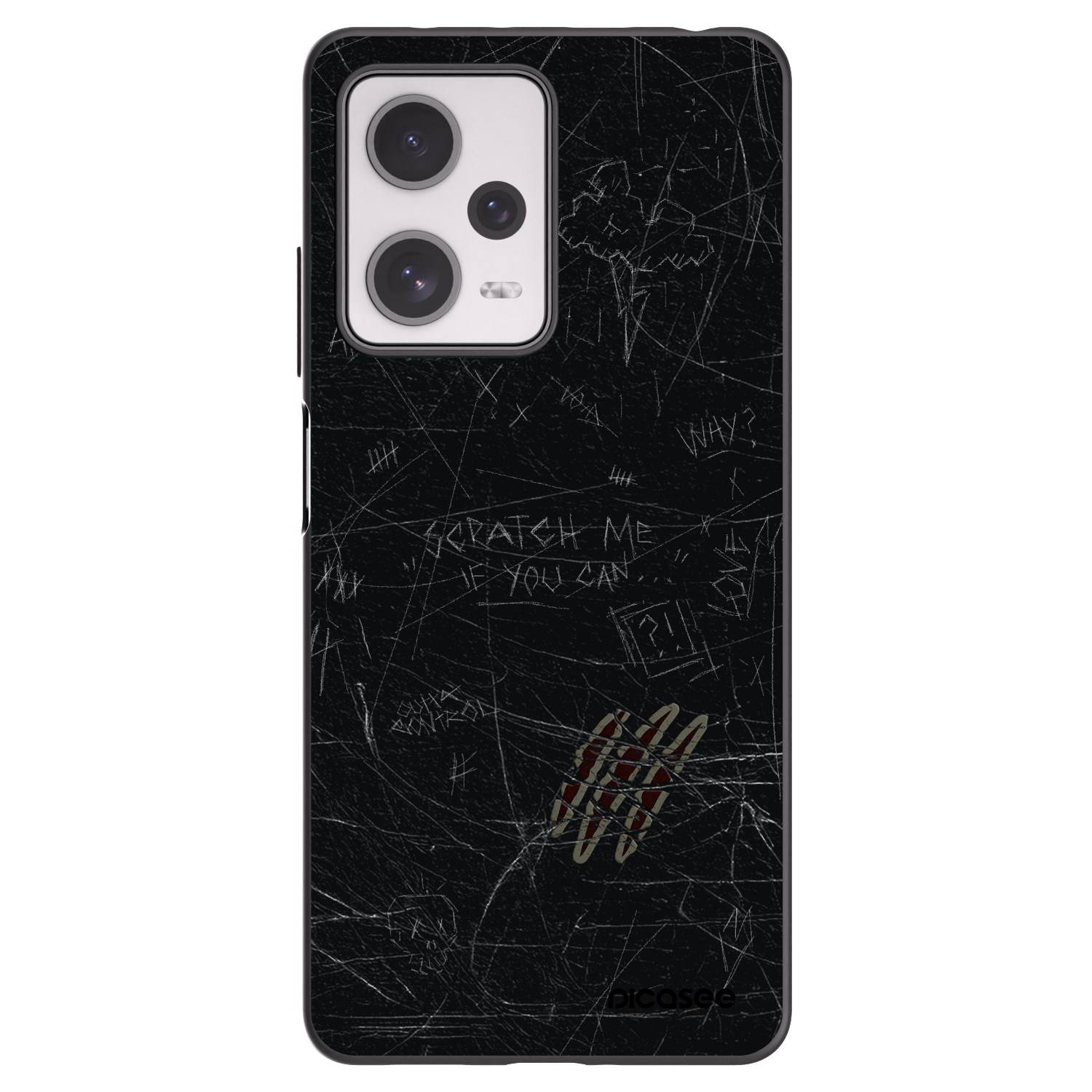 Picasee silikonowe czarne etui na Xiaomi Redmi Note 12 Pro+ 5G - SCRATCH