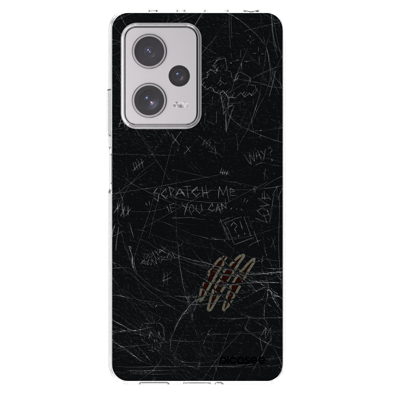 Picasee silikonowe przeźroczyste etui na Xiaomi Redmi Note 12 Pro+ 5G - SCRATCH