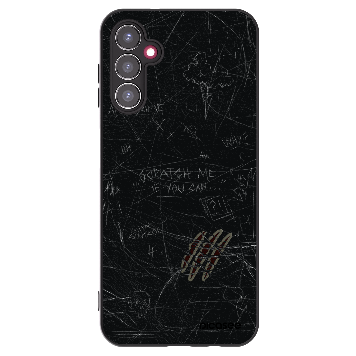 Picasee silikonowe czarne etui na Samsung Galaxy A14 4G A145R - SCRATCH