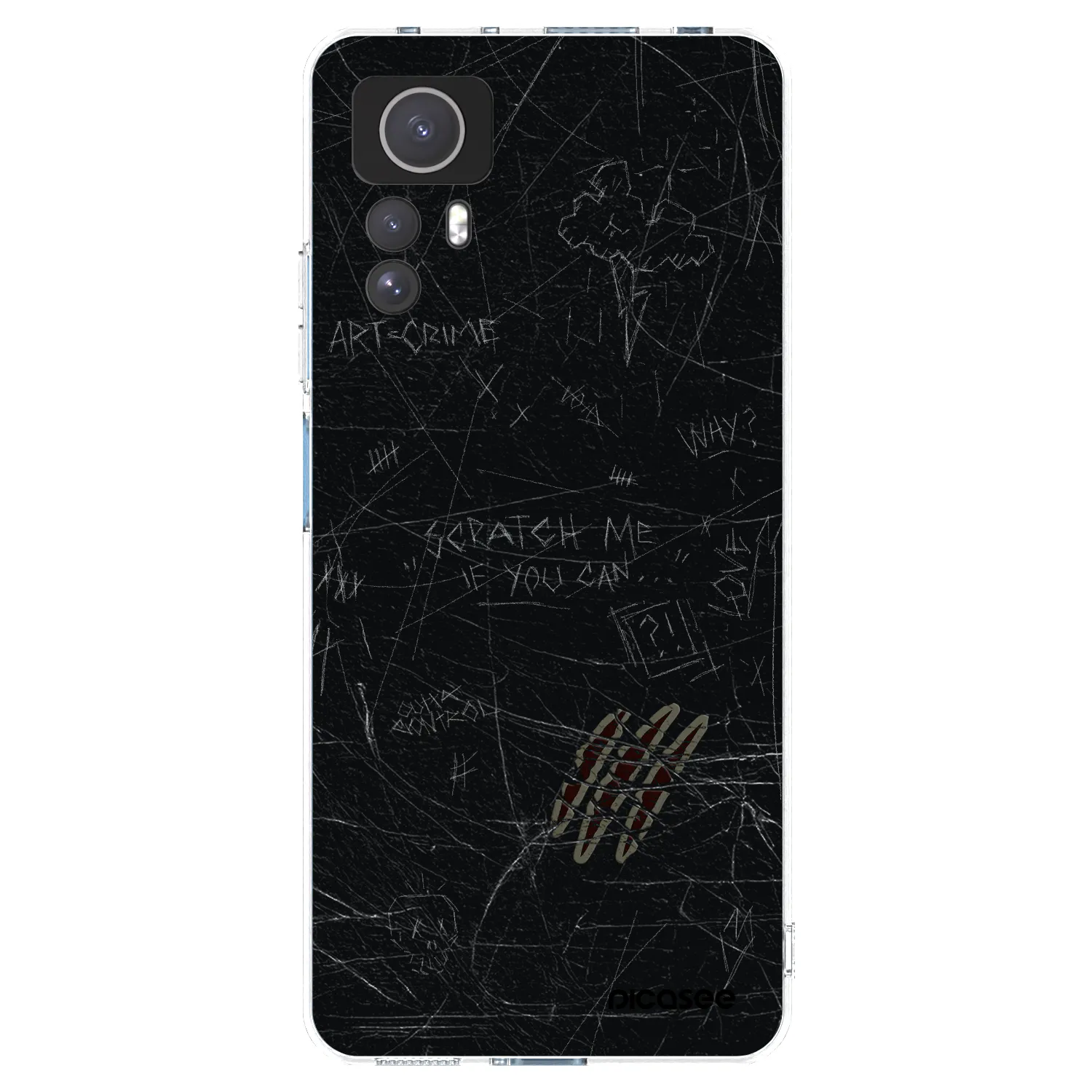 Picasee silikonowe przeźroczyste etui na Xiaomi Redmi Note 12S - SCRATCH