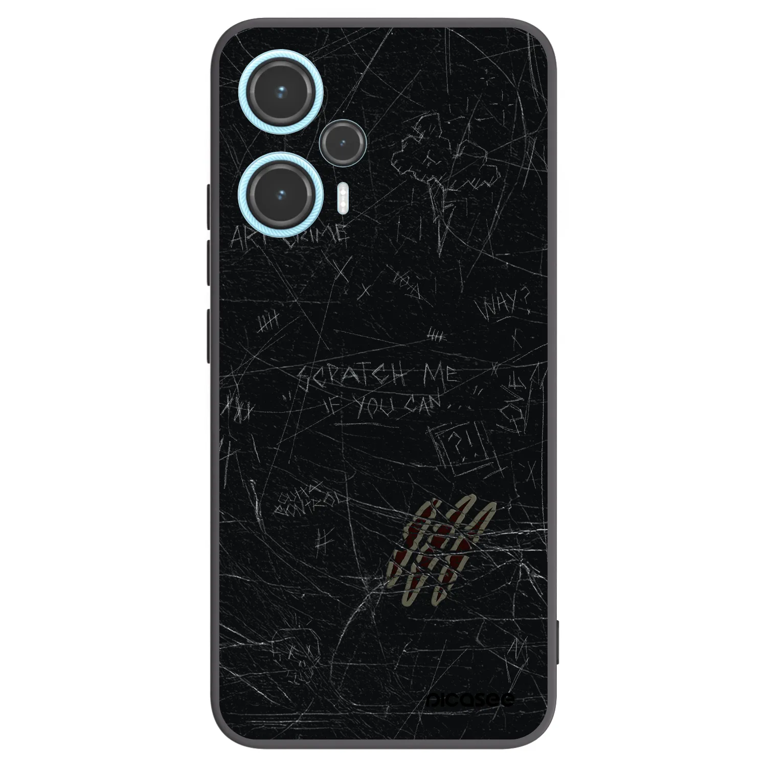 Picasee silikonowe czarne etui na Xiaomi Poco F5 - SCRATCH