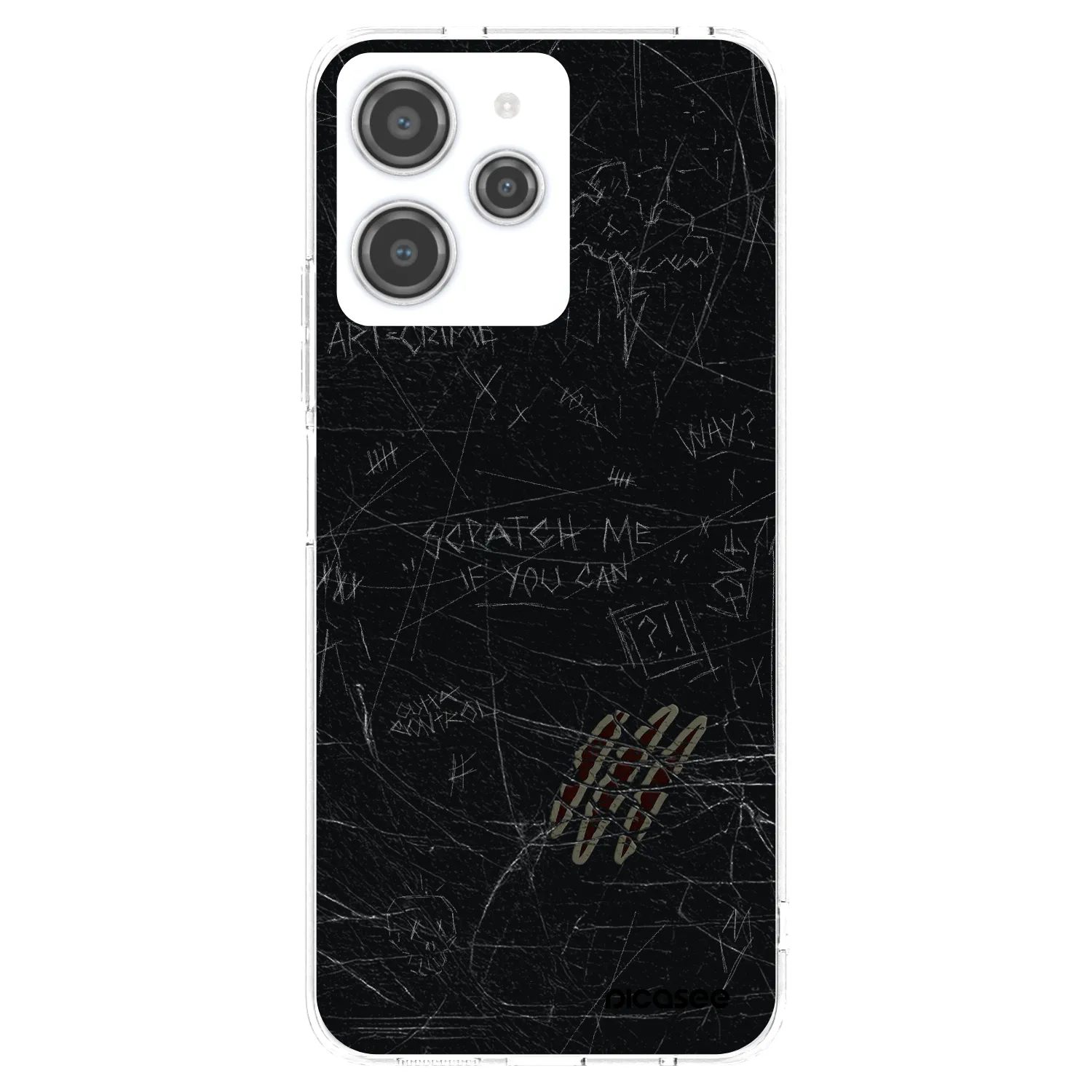 Picasee silikonowe przeźroczyste etui na Xiaomi Redmi 12 4G - SCRATCH