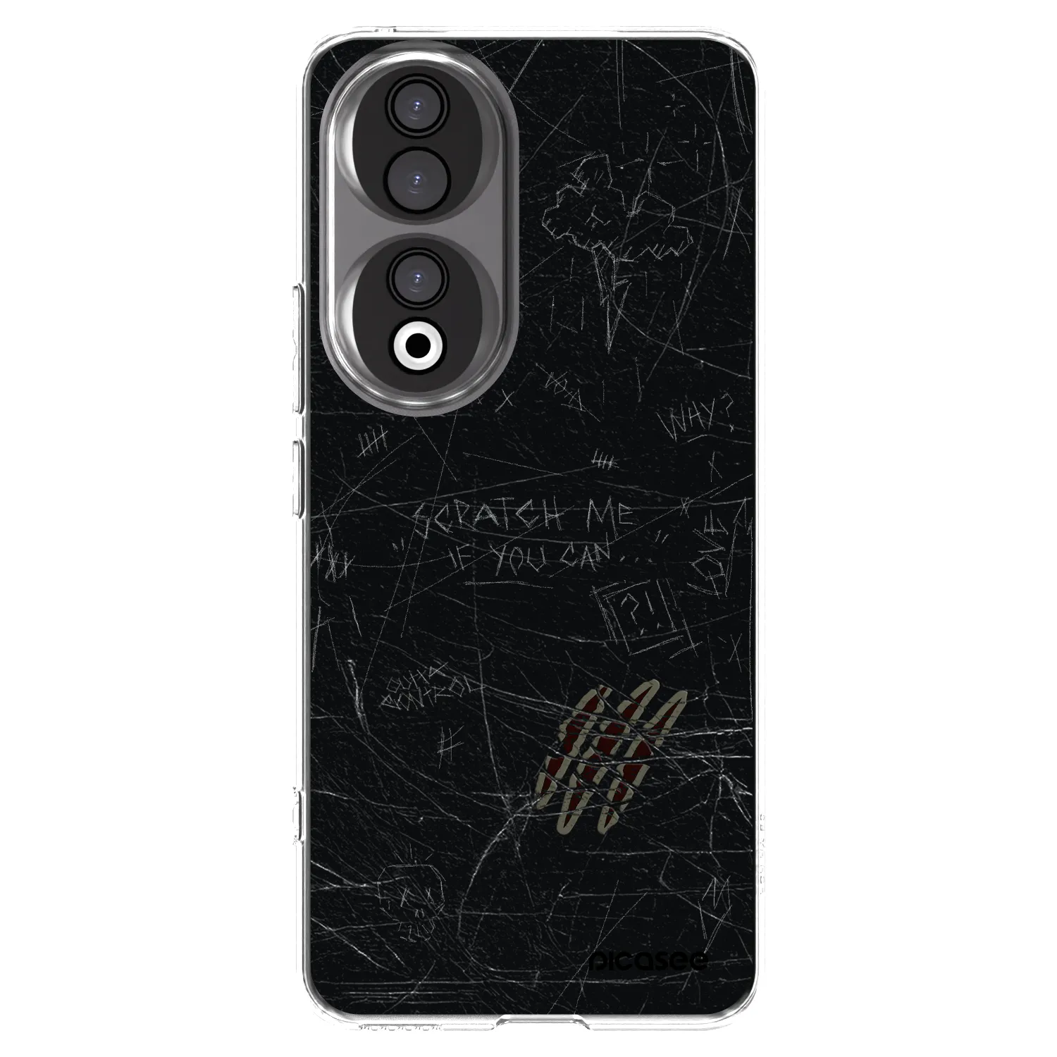 Picasee silikonowe przeźroczyste etui na Honor 90 5G - SCRATCH