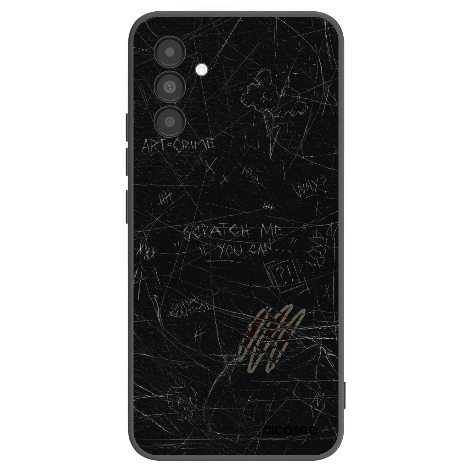 Picasee silikonowe czarne etui na Samsung Galaxy A04s A047F - SCRATCH