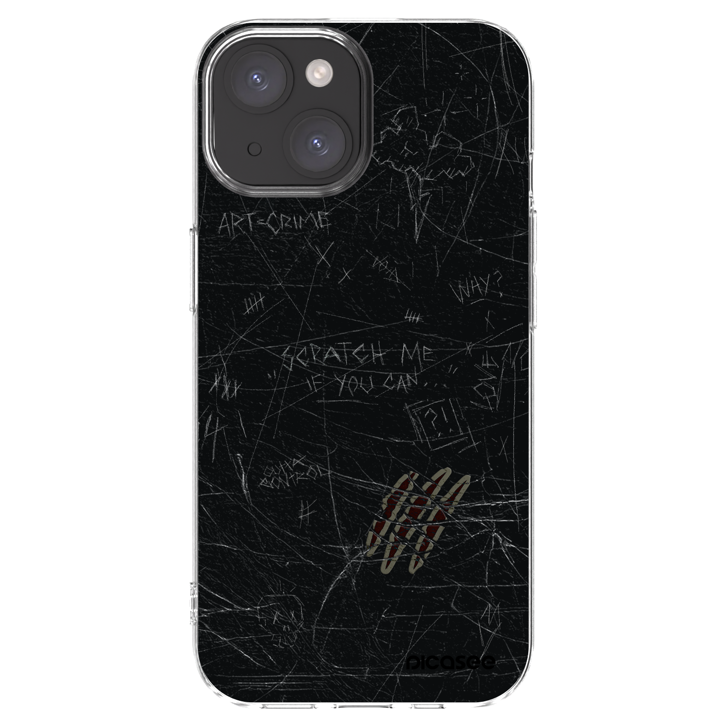 Picasee silikonowe przeźroczyste etui na Apple iPhone 15 - SCRATCH