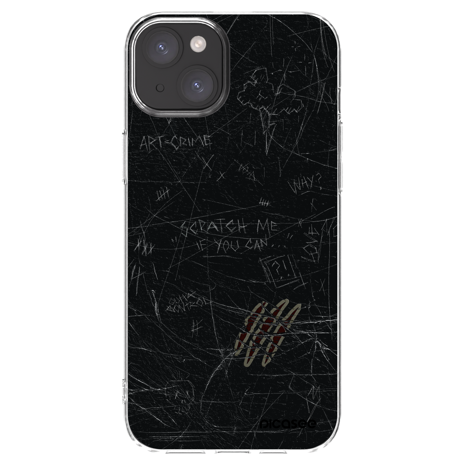 Picasee silikonowe przeźroczyste etui na Apple iPhone 15 Plus - SCRATCH