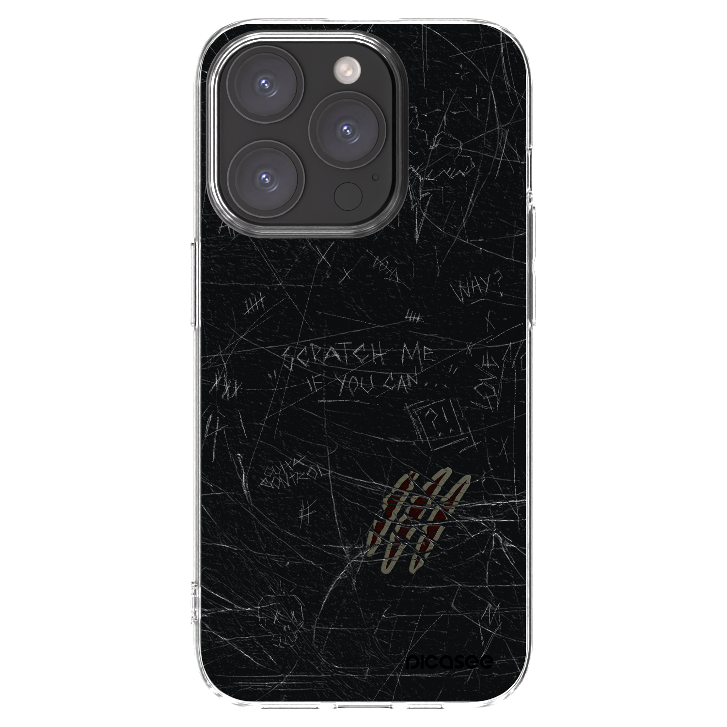 Picasee silikonowe przeźroczyste etui na Apple iPhone 15 Pro - SCRATCH