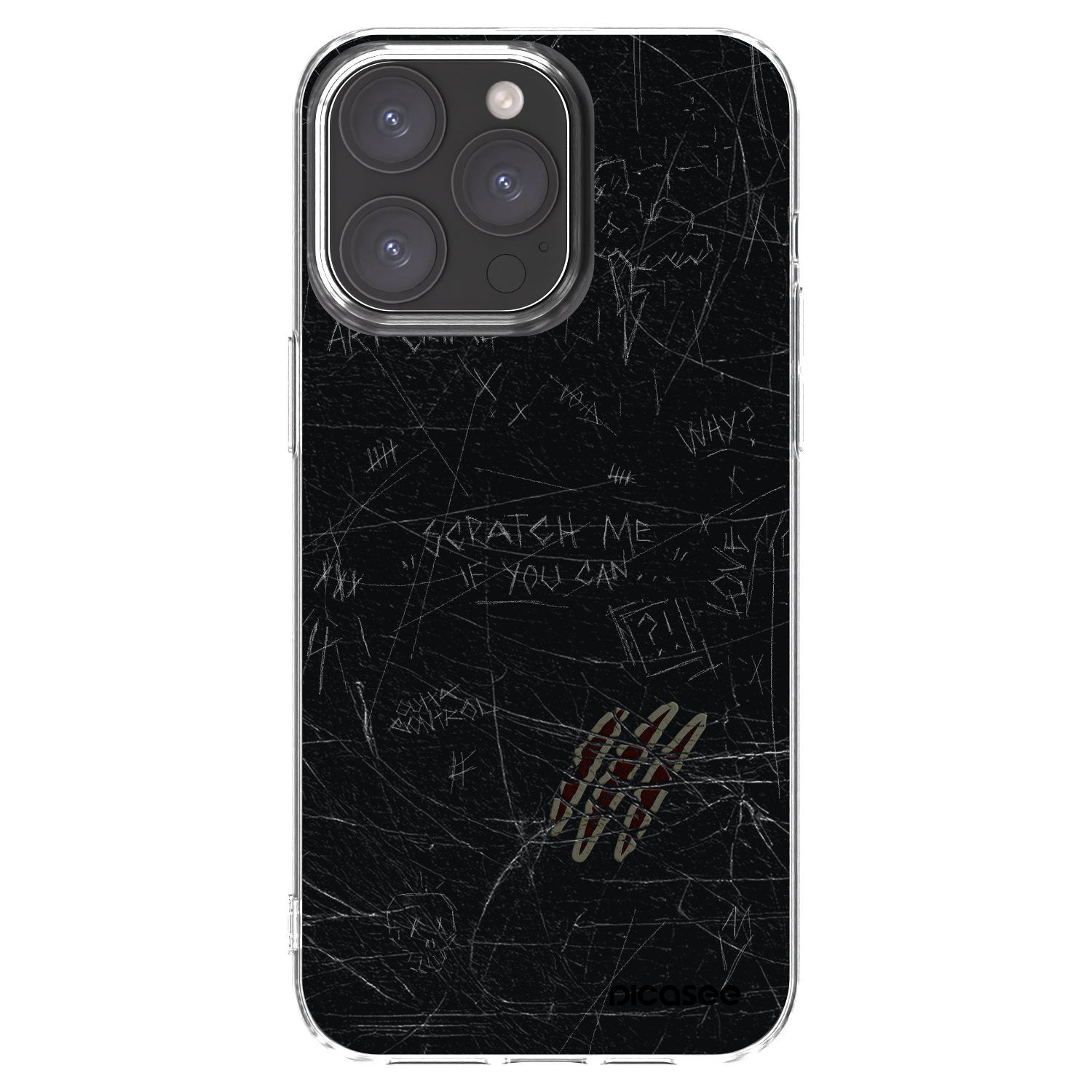 Picasee silikonowe przeźroczyste etui na Apple iPhone 15 Pro Max - SCRATCH