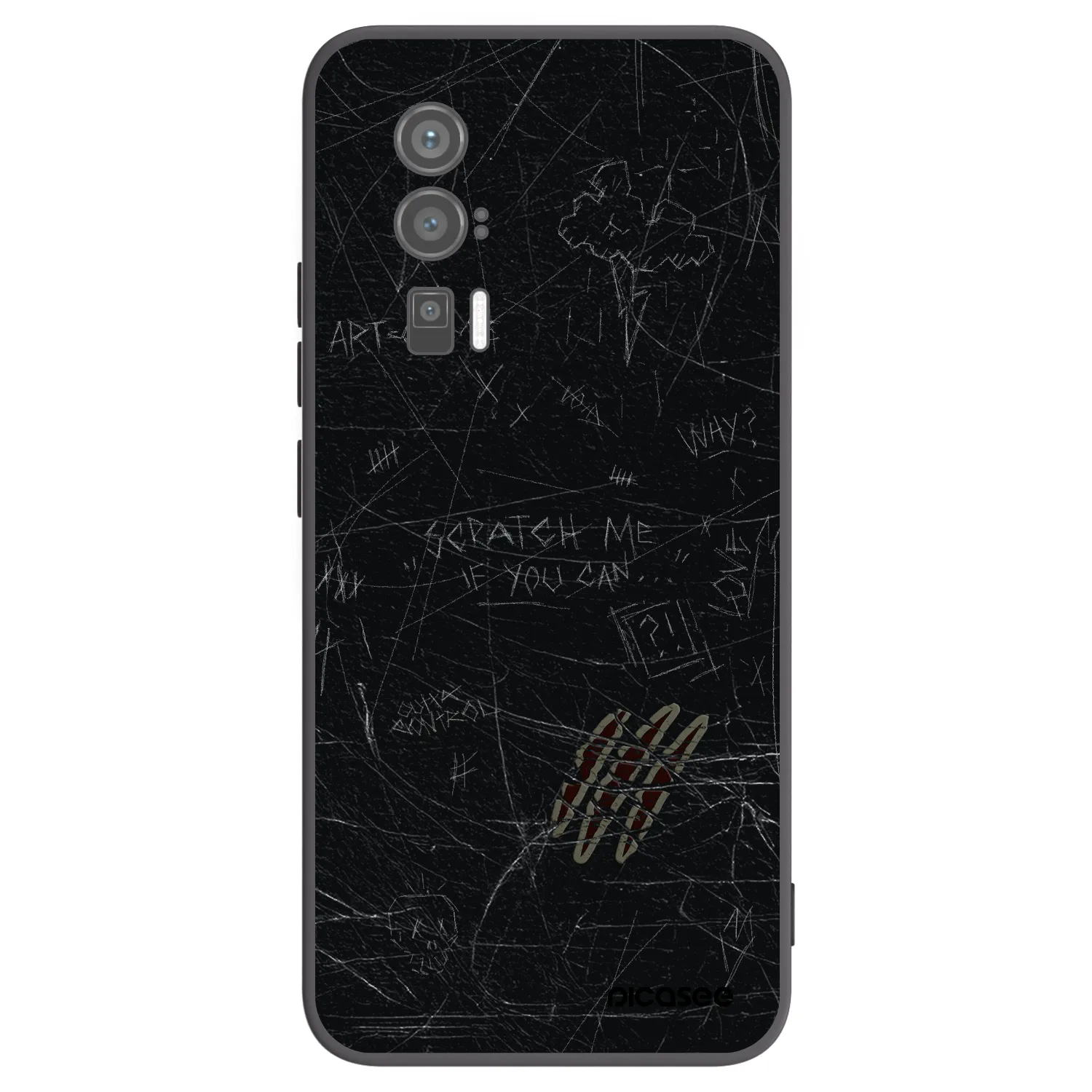 Picasee silikonowe czarne etui na Xiaomi Poco F5 Pro 5G - SCRATCH