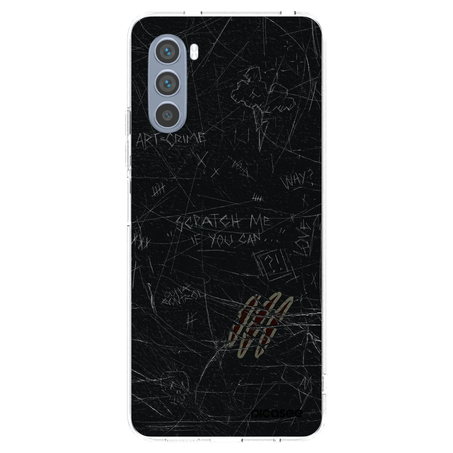 Picasee silikonowe przeźroczyste etui na Motorola Moto G62 - SCRATCH