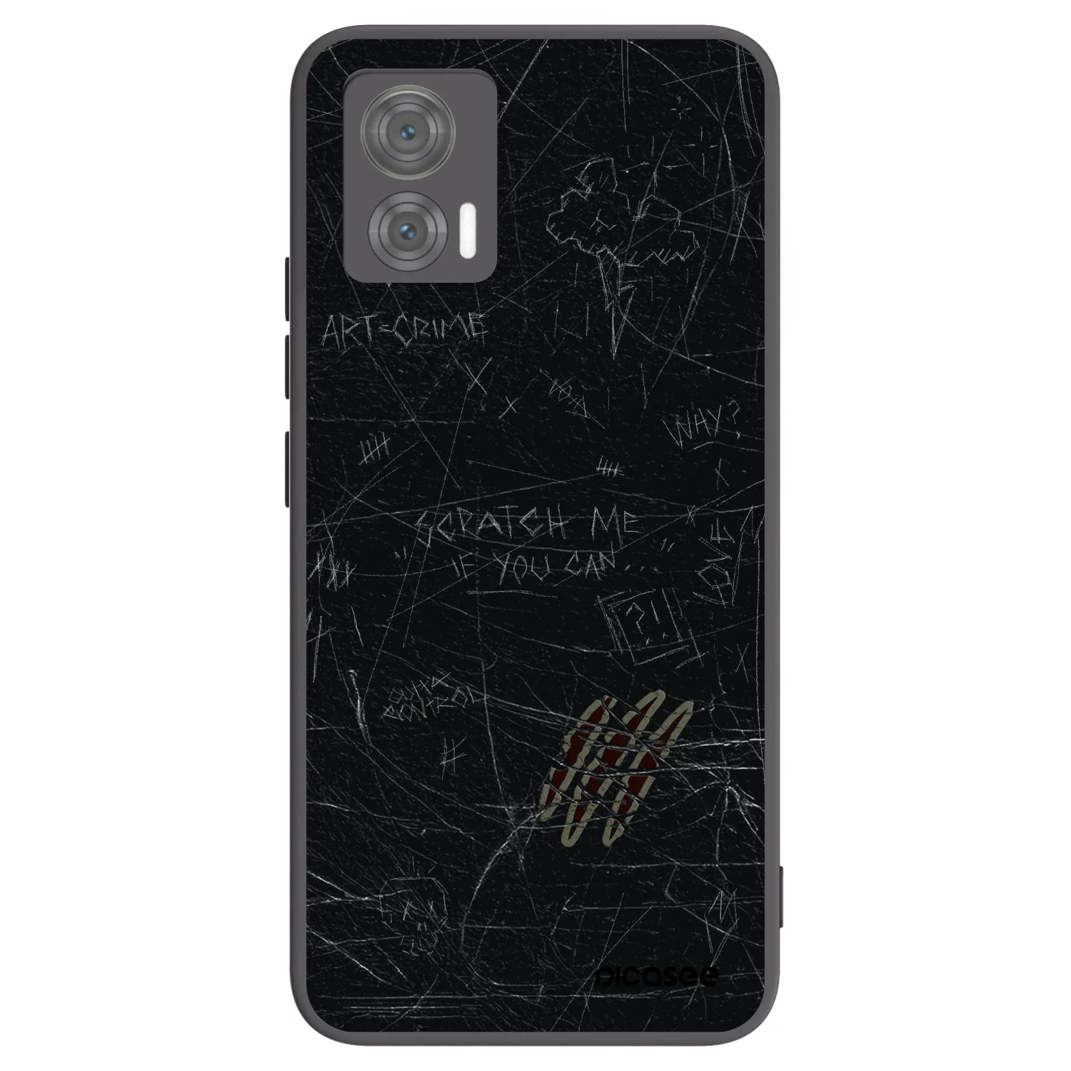 Picasee silikonowe czarne etui na Motorola Edge 30 Neo - SCRATCH