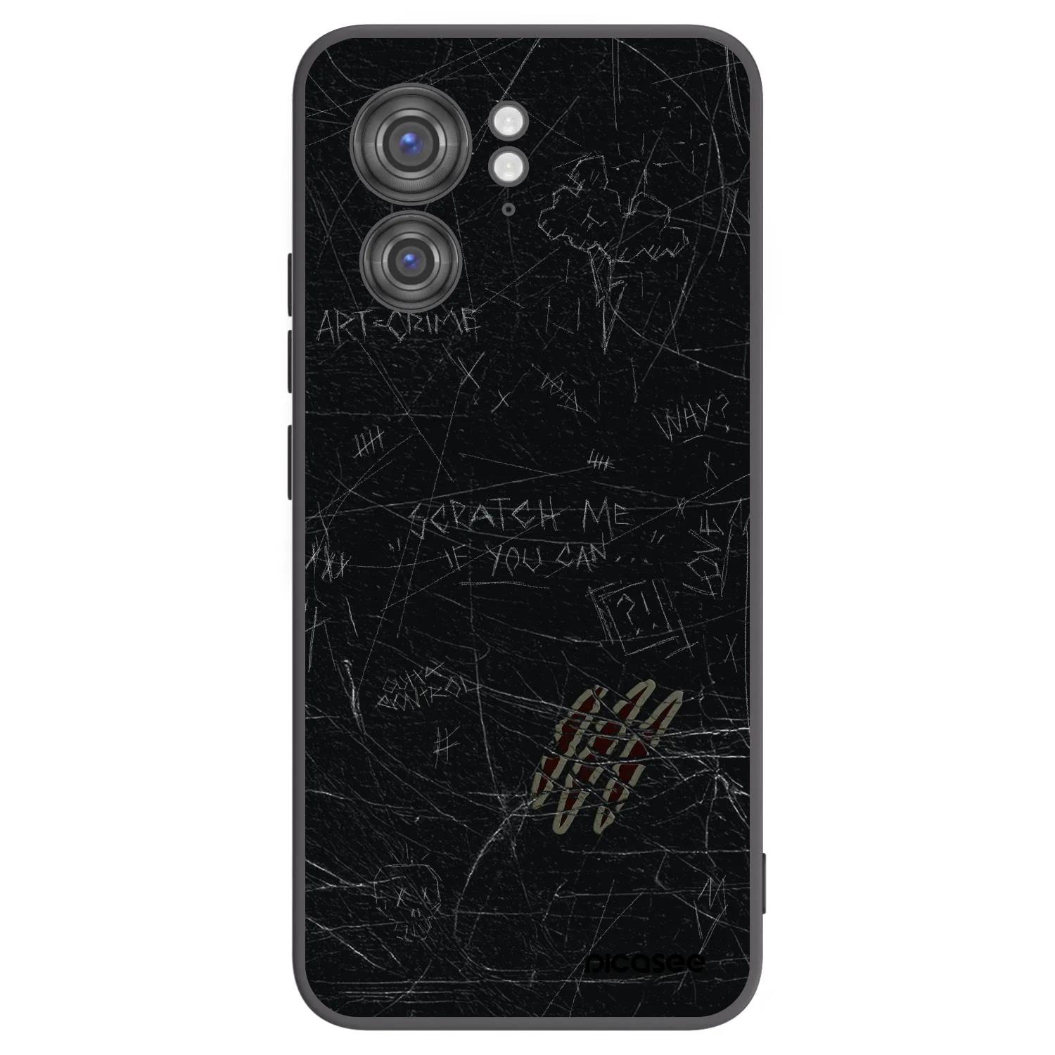 Picasee silikonowe czarne etui na Motorola Edge 40 - SCRATCH