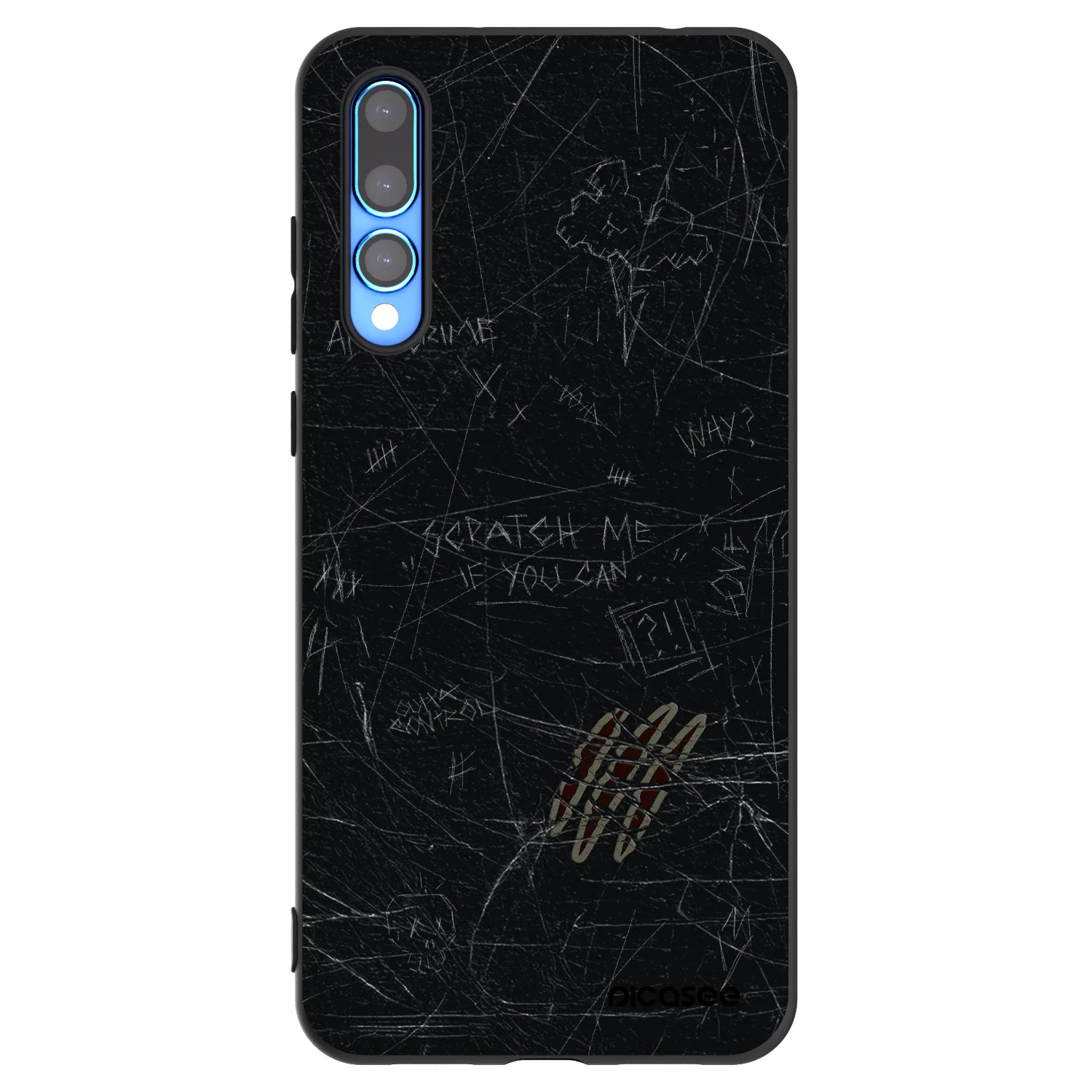 Picasee silikonowe czarne etui na Huawei P20 Pro - SCRATCH