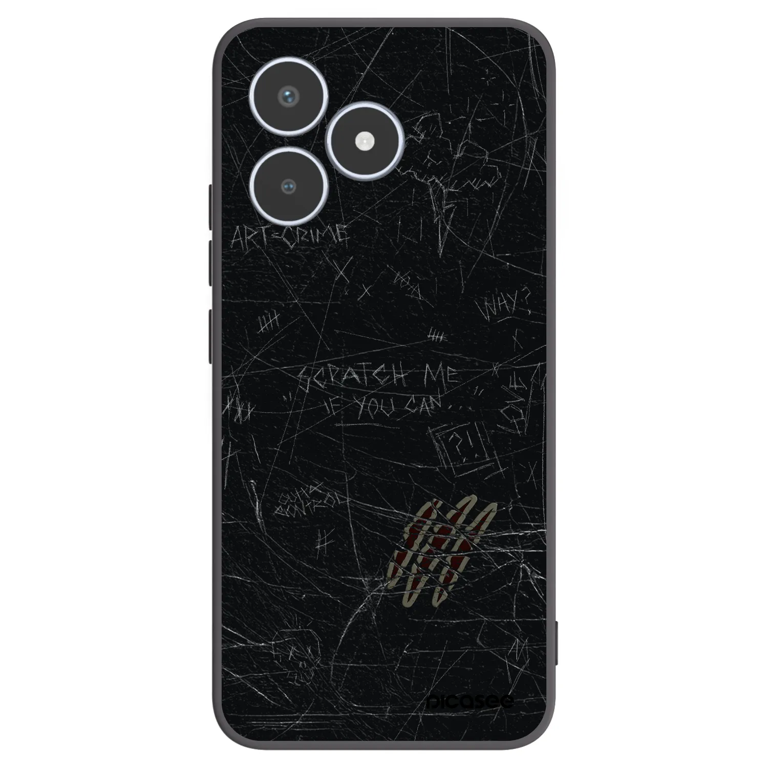 Picasee silikonowe czarne etui na Realme C53 - SCRATCH