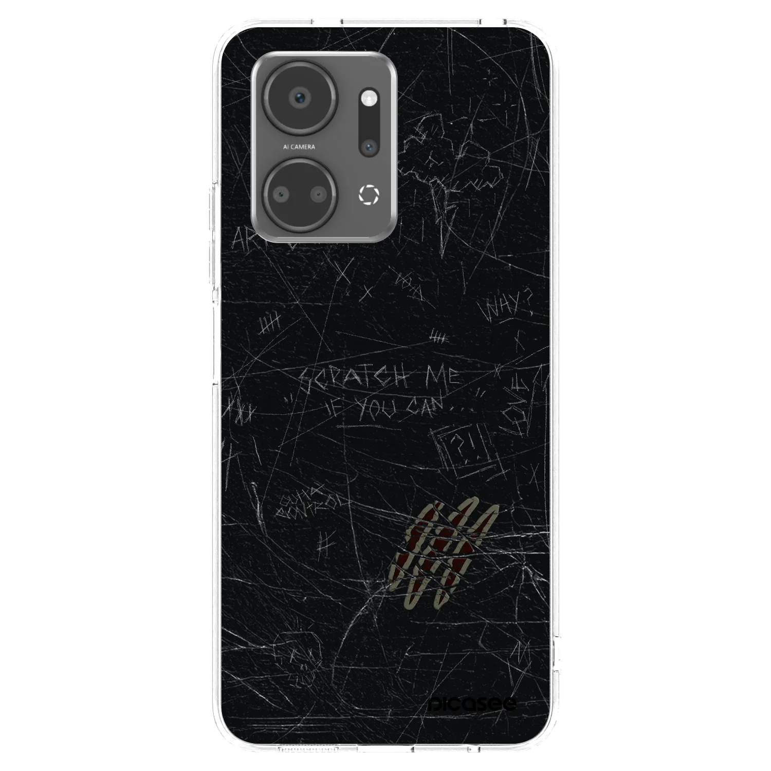 Picasee silikonowe przeźroczyste etui na Honor X7a - SCRATCH
