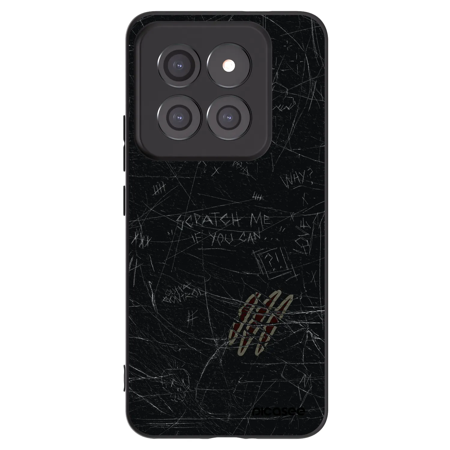 Picasee silikonowe czarne etui na Xiaomi 14 Pro - SCRATCH