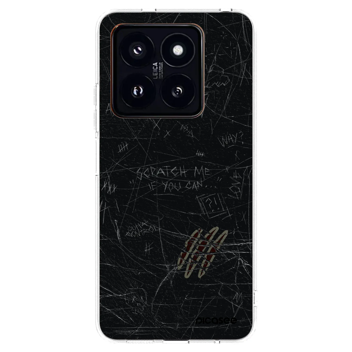 Picasee silikonowe przeźroczyste etui na Xiaomi 14 Pro - SCRATCH
