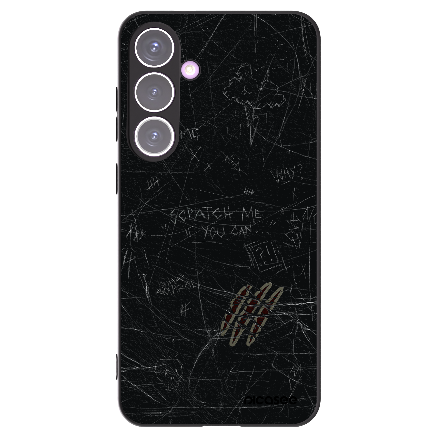 Picasee silikonowe czarne etui na Samsung Galaxy S24+ S926B 5G - SCRATCH